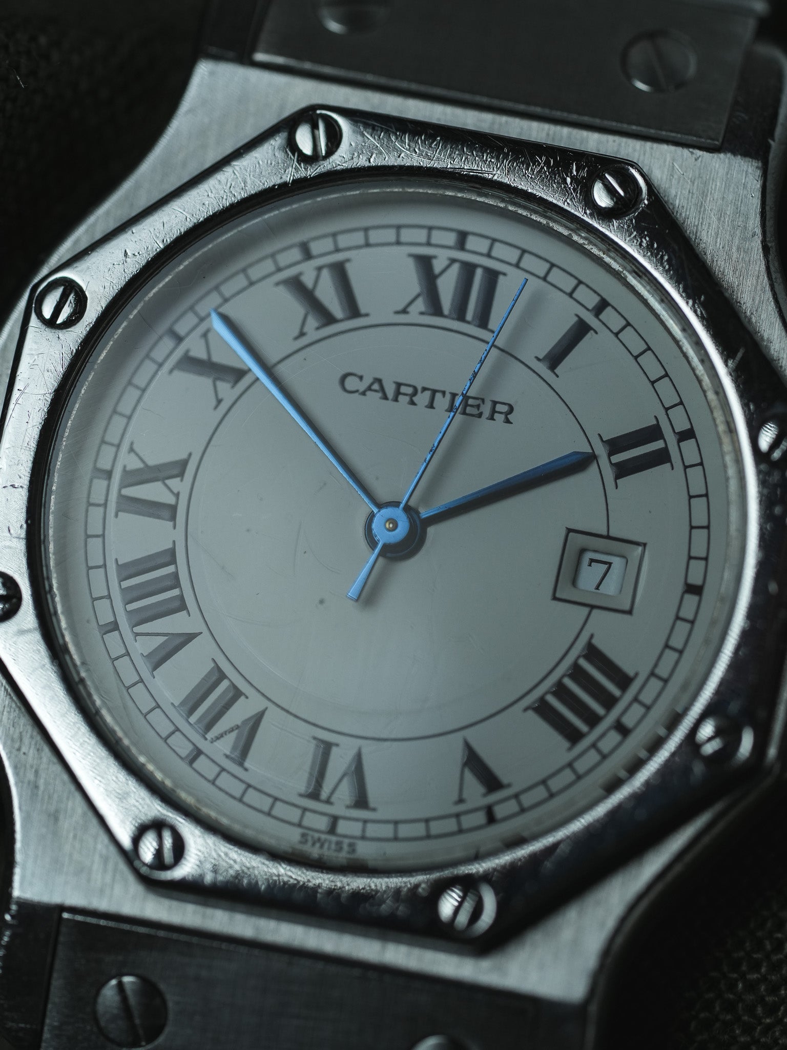 Cartier - Santos Octogonale 2965 Acier Automatique 29mm - Boite & Papier - 1980s