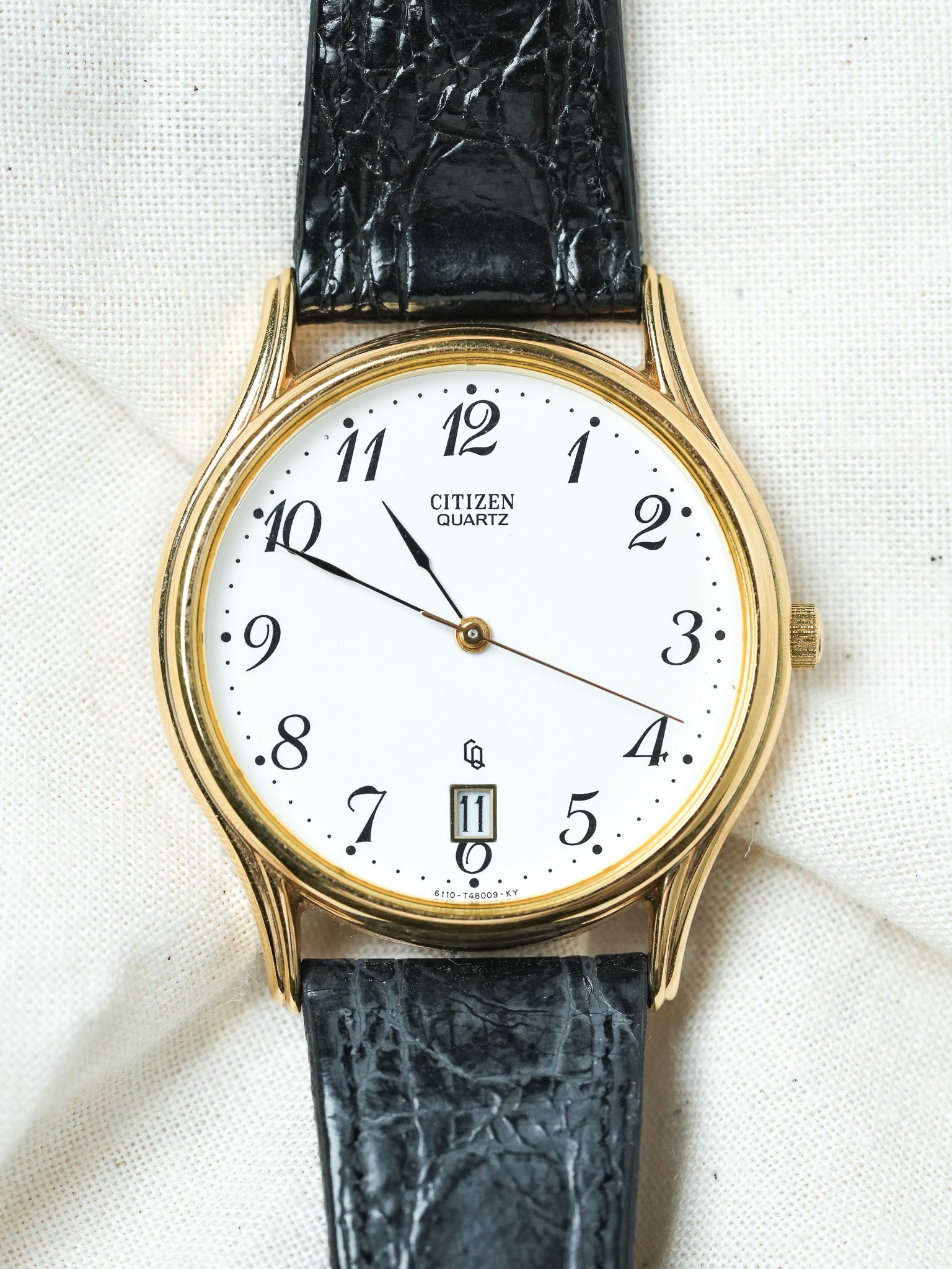 Citizen - Ronde Extra-Plate Or Date 6H - NOS - 1990