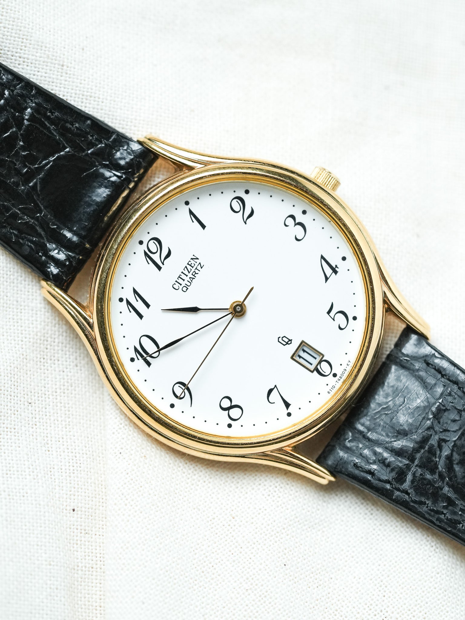 Citizen - Ronde Extra-Plate Or Date 6H - NOS - 1990