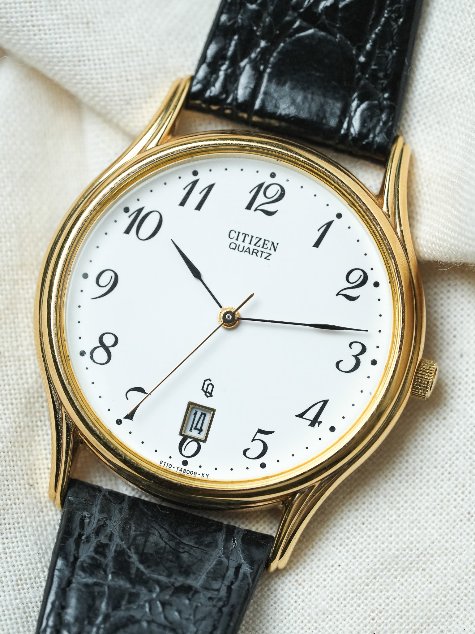 Citizen - Ronde Extra-Plate Or Date 6H - NOS - 1990