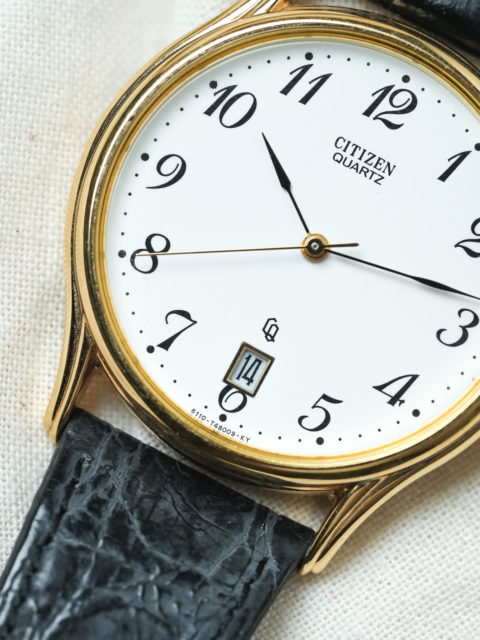 Citizen - Ronde Extra-Plate Or Date 6H - NOS - 1990