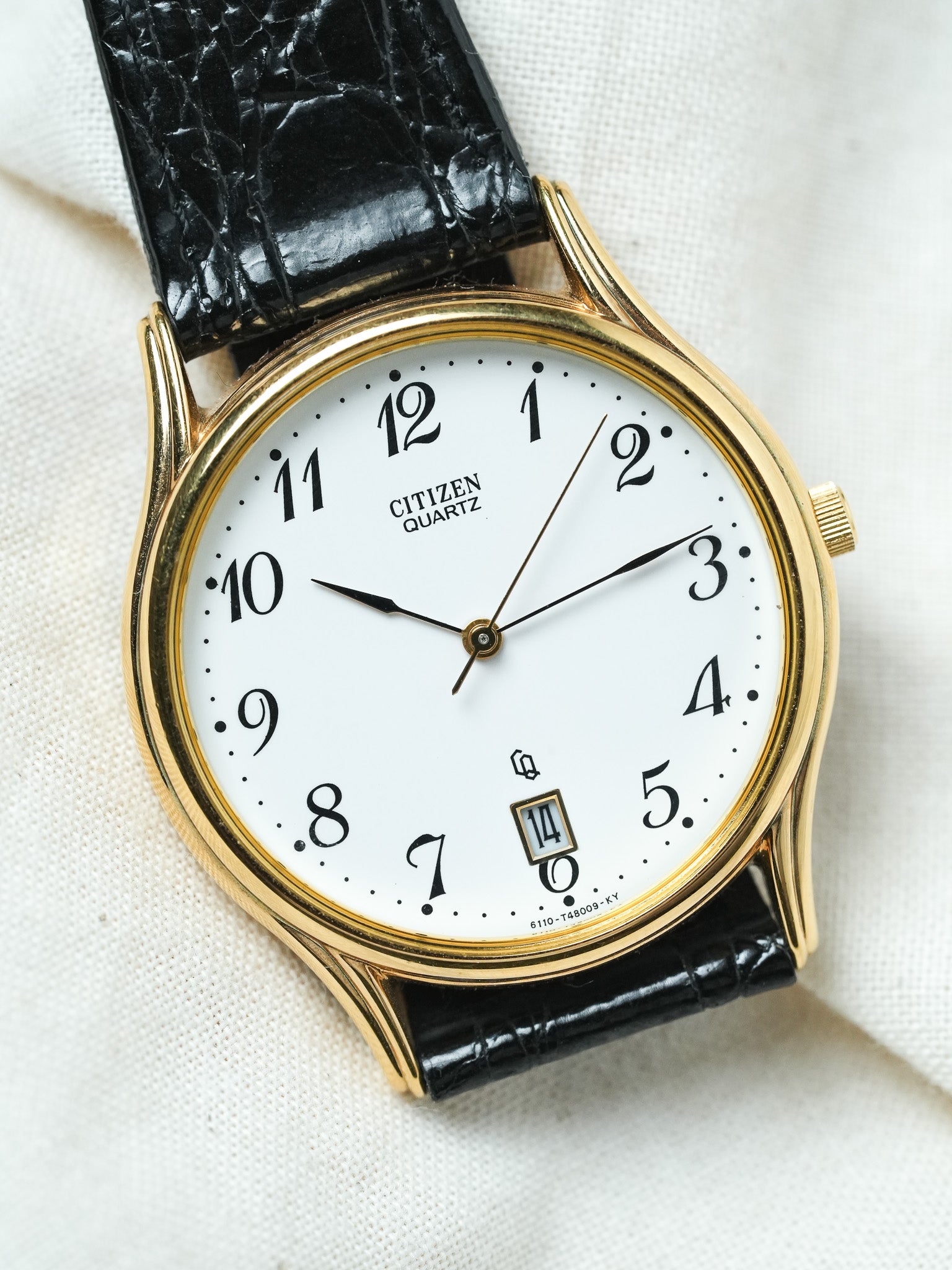 Citizen - Ronde Extra-Plate Or Date 6H - NOS - 1990