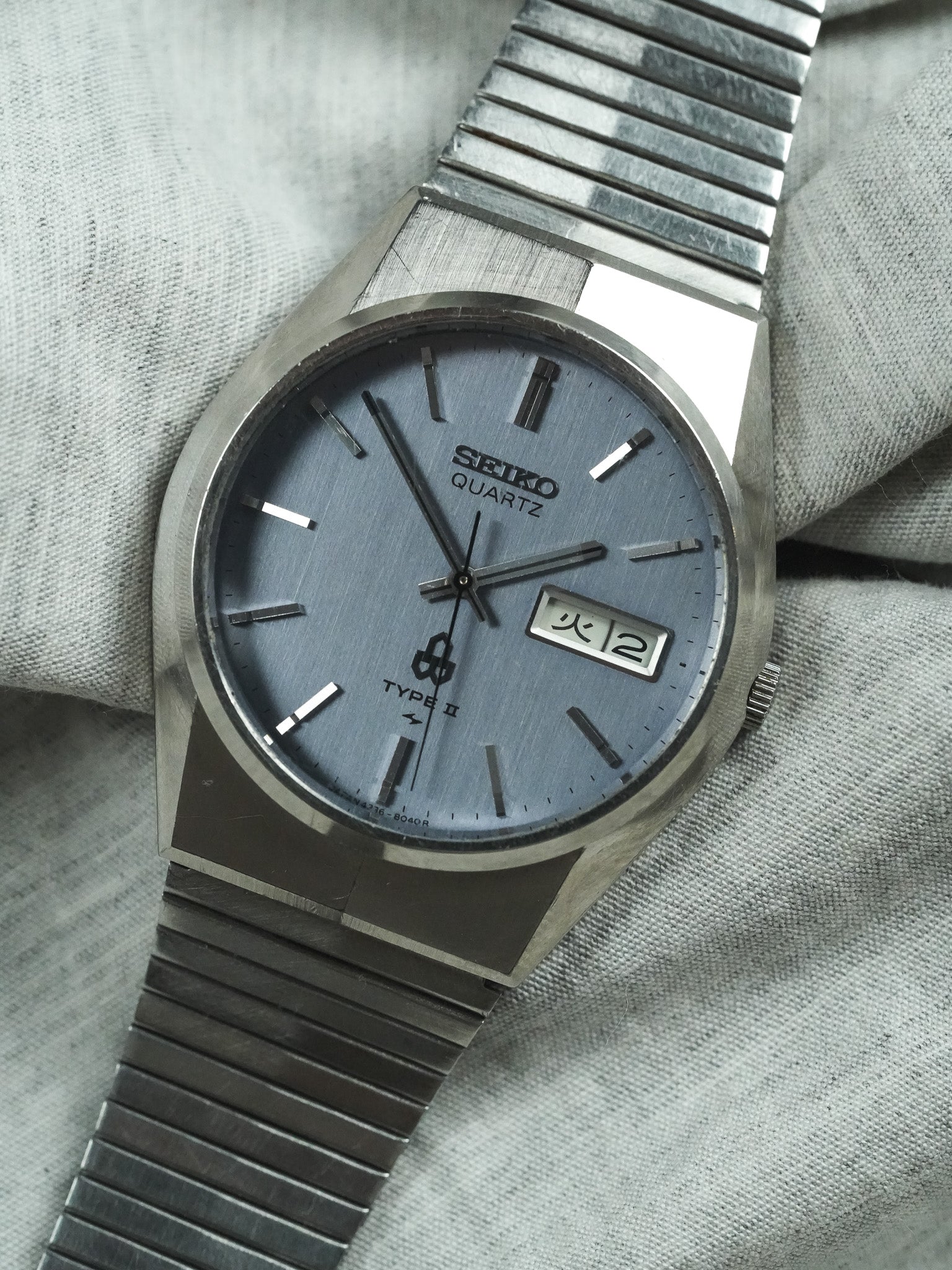 Seiko - Tipo II Daydate Kanji Quadrante blu grigio - 1977