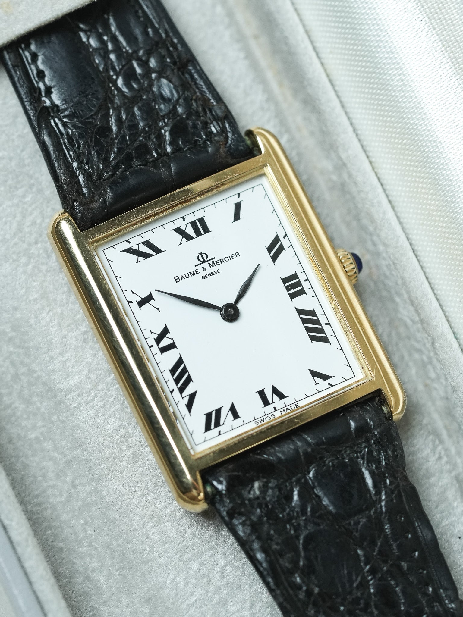 Baume & Mercier - 37059 Tank Or jaune 18k - boite - 1970s - GOPAK