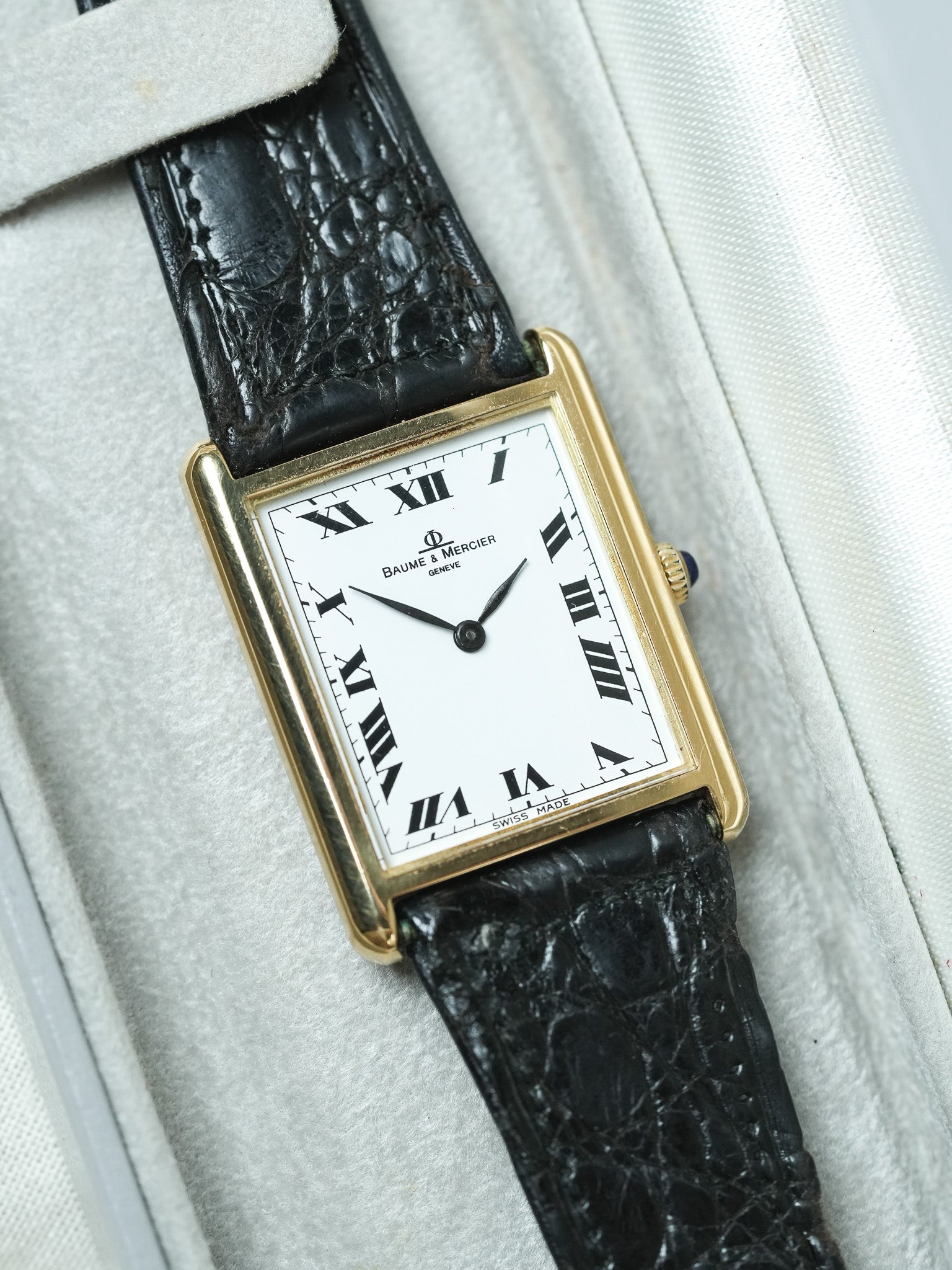 Baume & Mercier - 37059 Tank Or jaune 18k - boite - 1970s - GOPAK