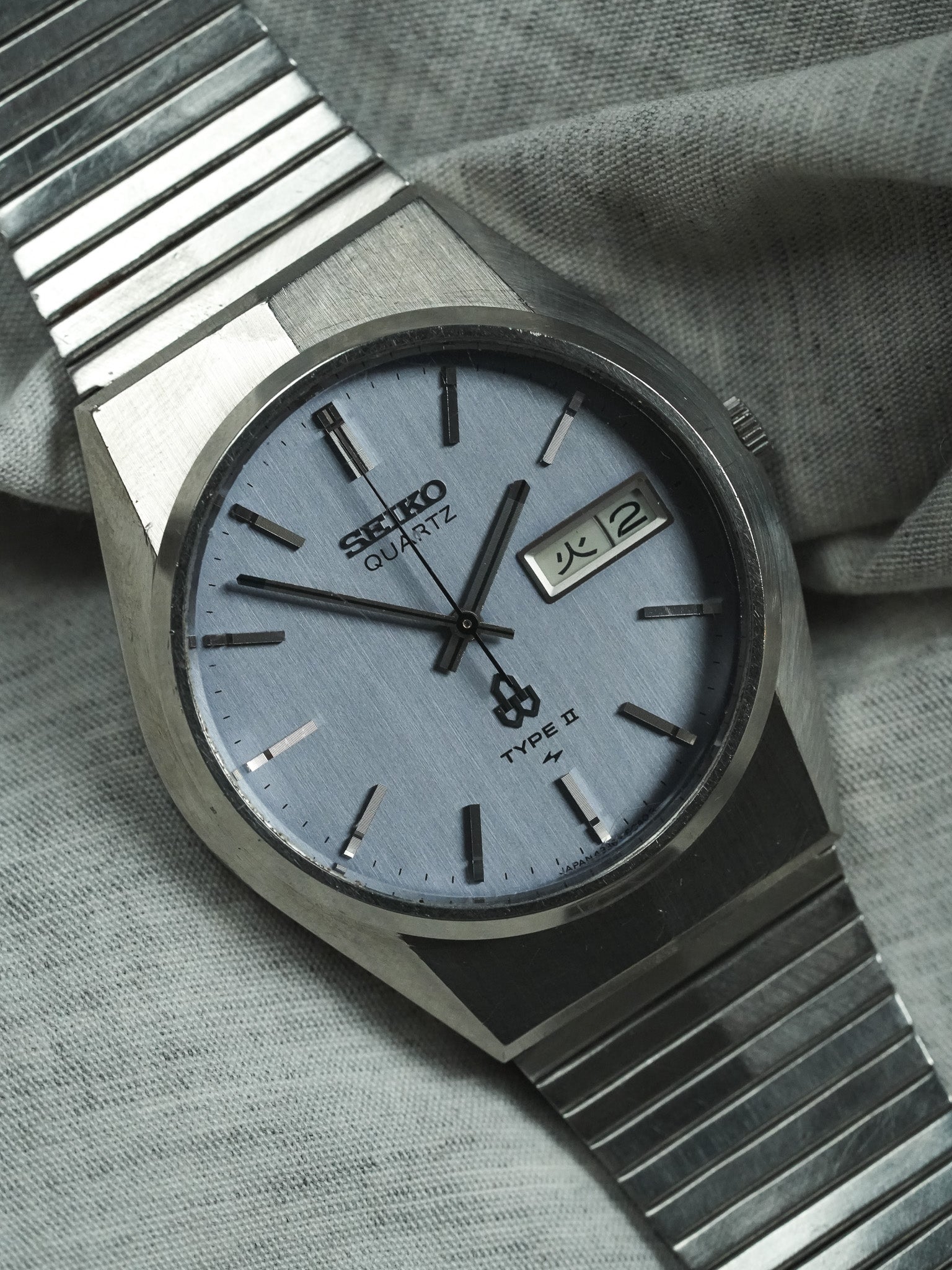 Seiko - Tipo II Daydate Kanji Quadrante blu grigio - 1977
