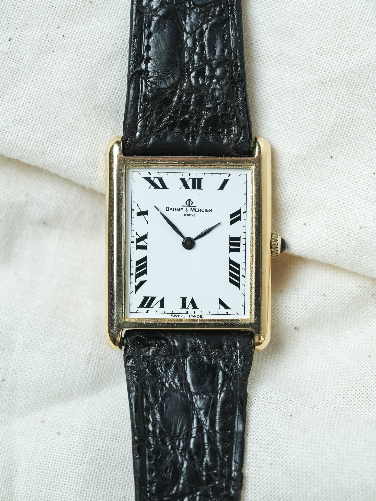 Baume & Mercier - 37059 Tank Or jaune 18k - boite - 1970s - GOPAK