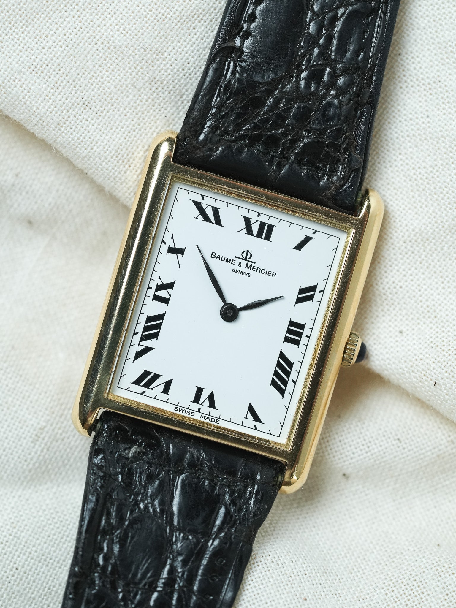 Baume & Mercier - 37059 Tank Or jaune 18k - boite - 1970s - GOPAK