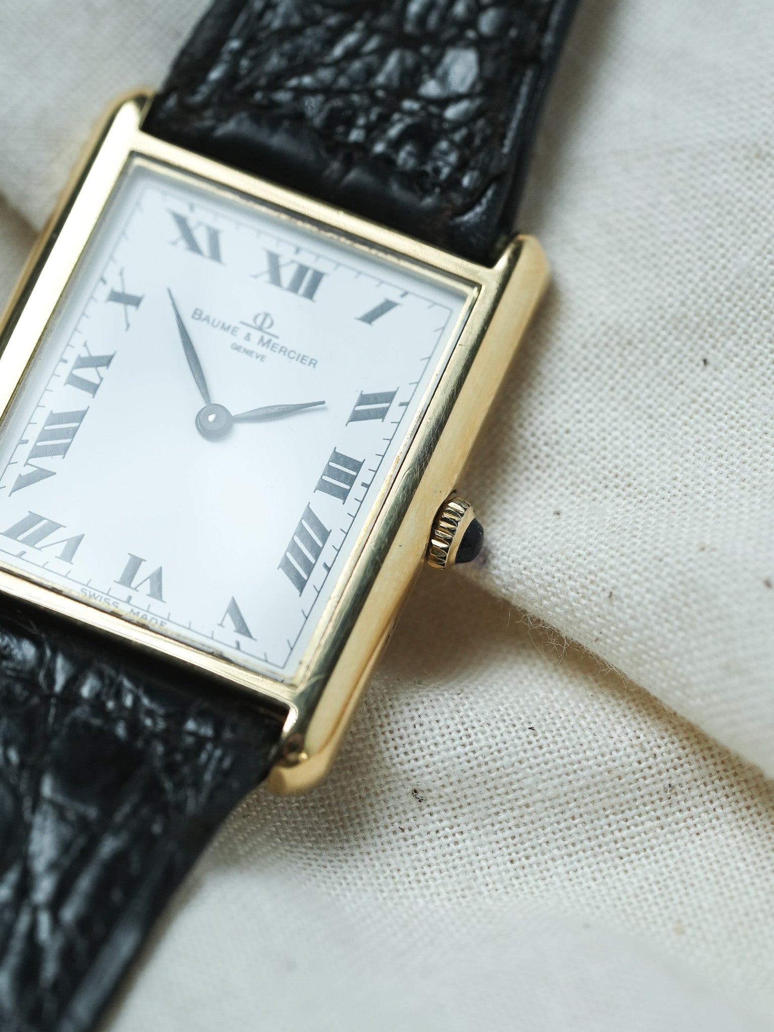 Baume & Mercier - 37059 Tank Or jaune 18k - boite - 1970s - GOPAK