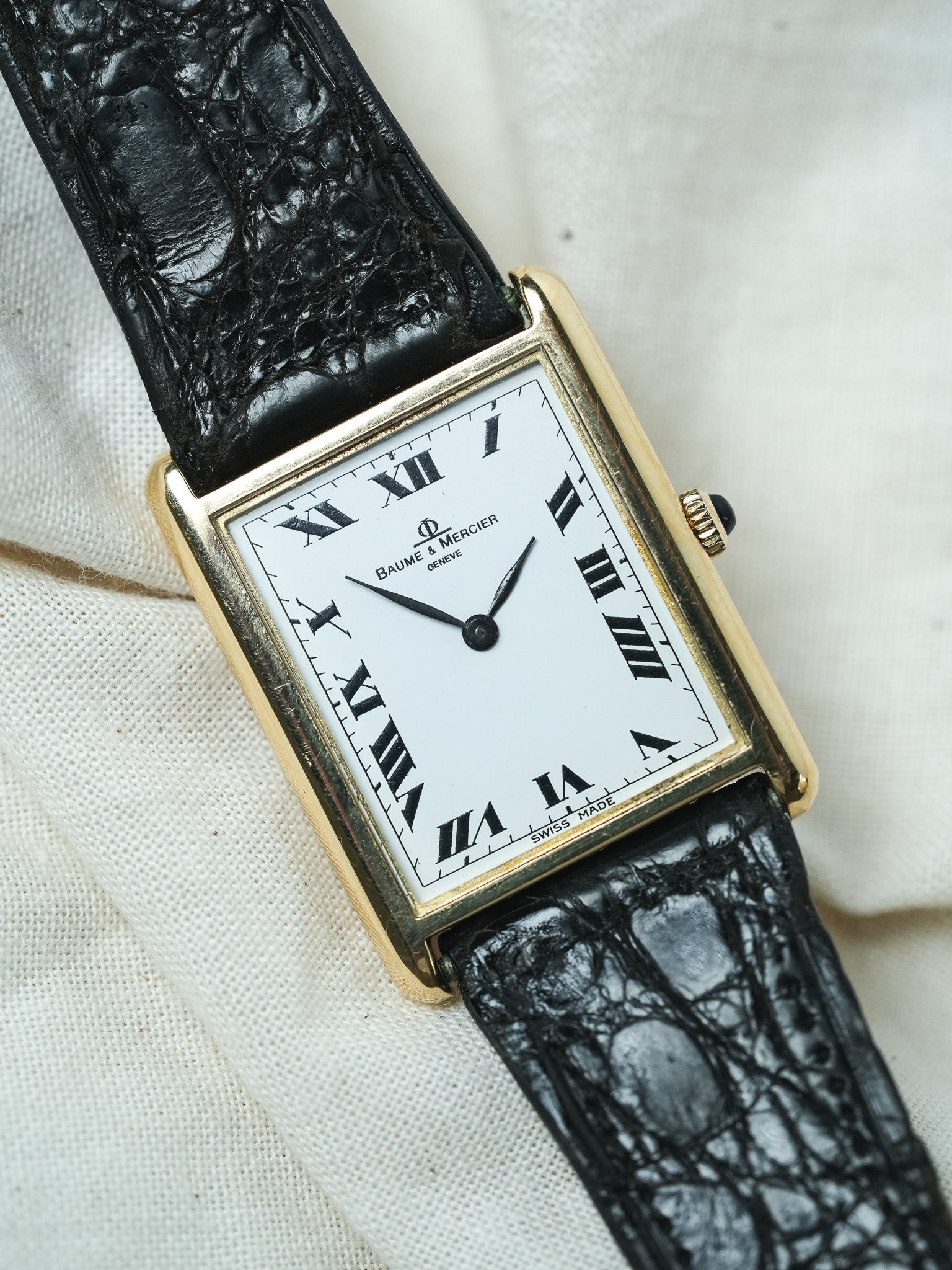 Baume & Mercier - 37059 Tank Or jaune 18k - boite - 1970s - GOPAK