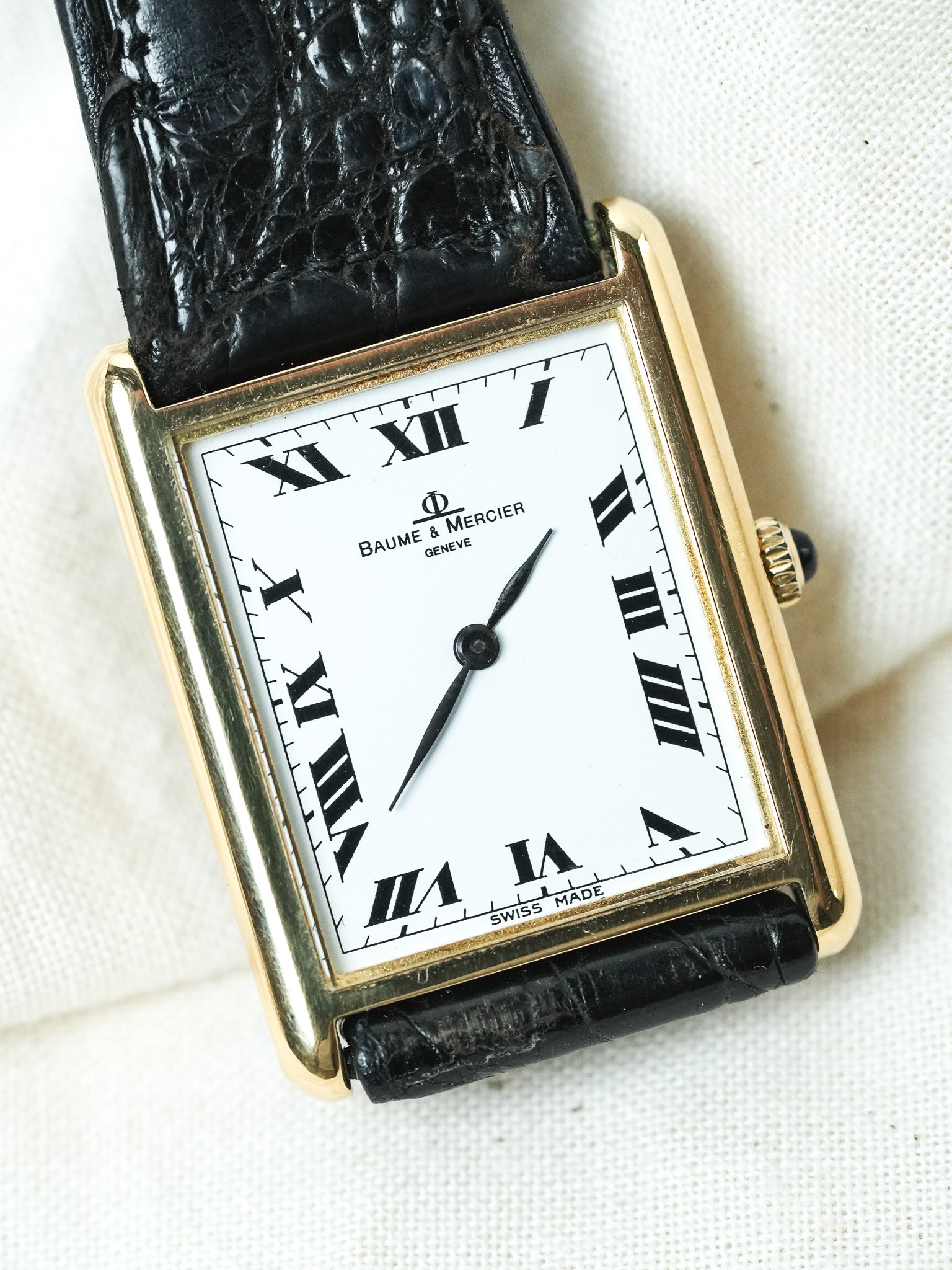 Baume & Mercier - 37059 Tank Or jaune 18k - boite - 1970s - GOPAK
