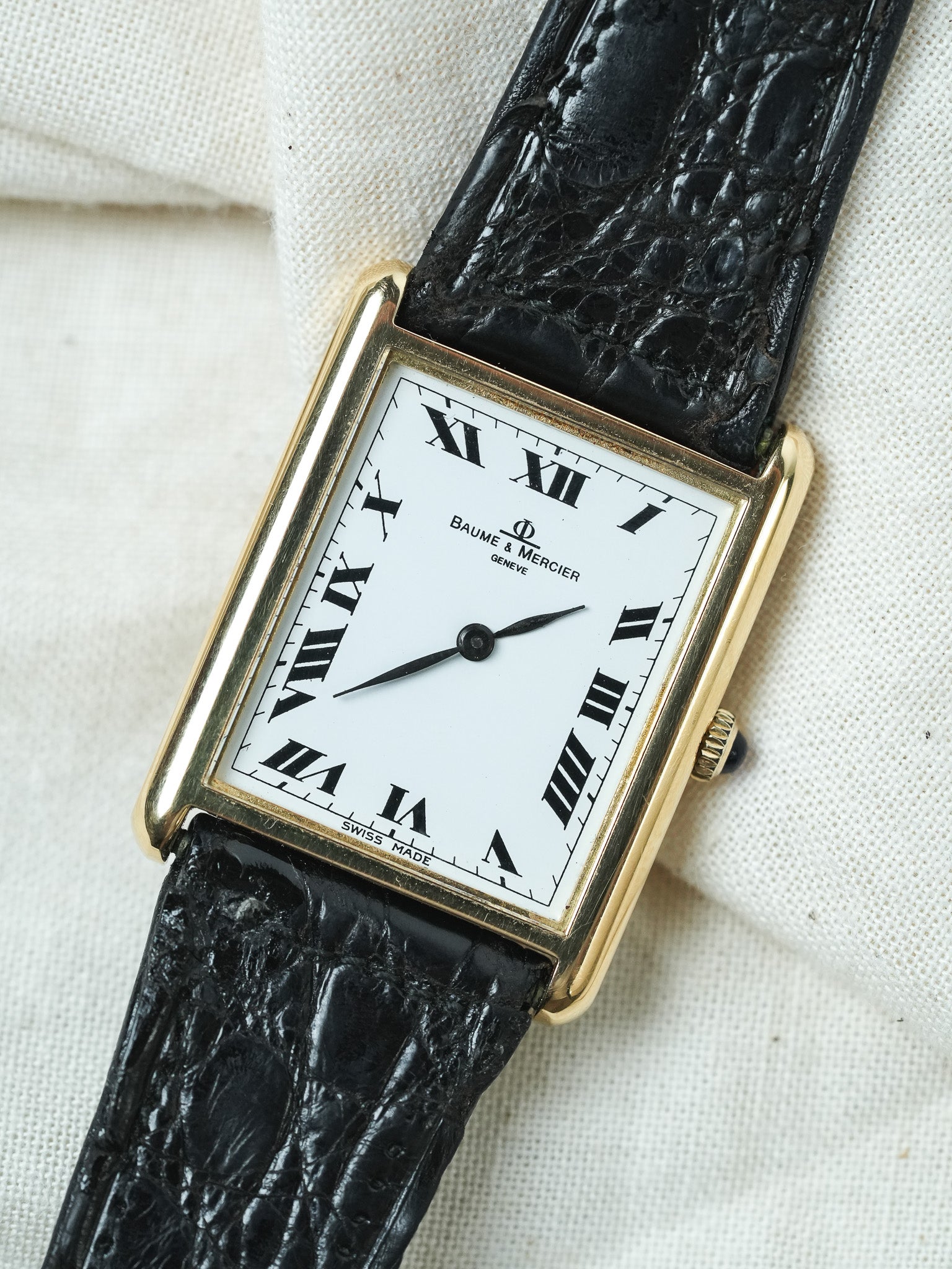 Baume & Mercier - 37059 Tank Or jaune 18k - boite - 1970s - GOPAK