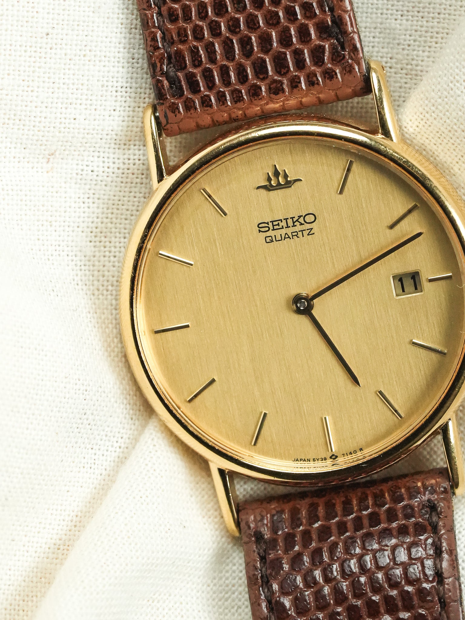 Seiko - Montre habillée Ronde Or Date - 1991