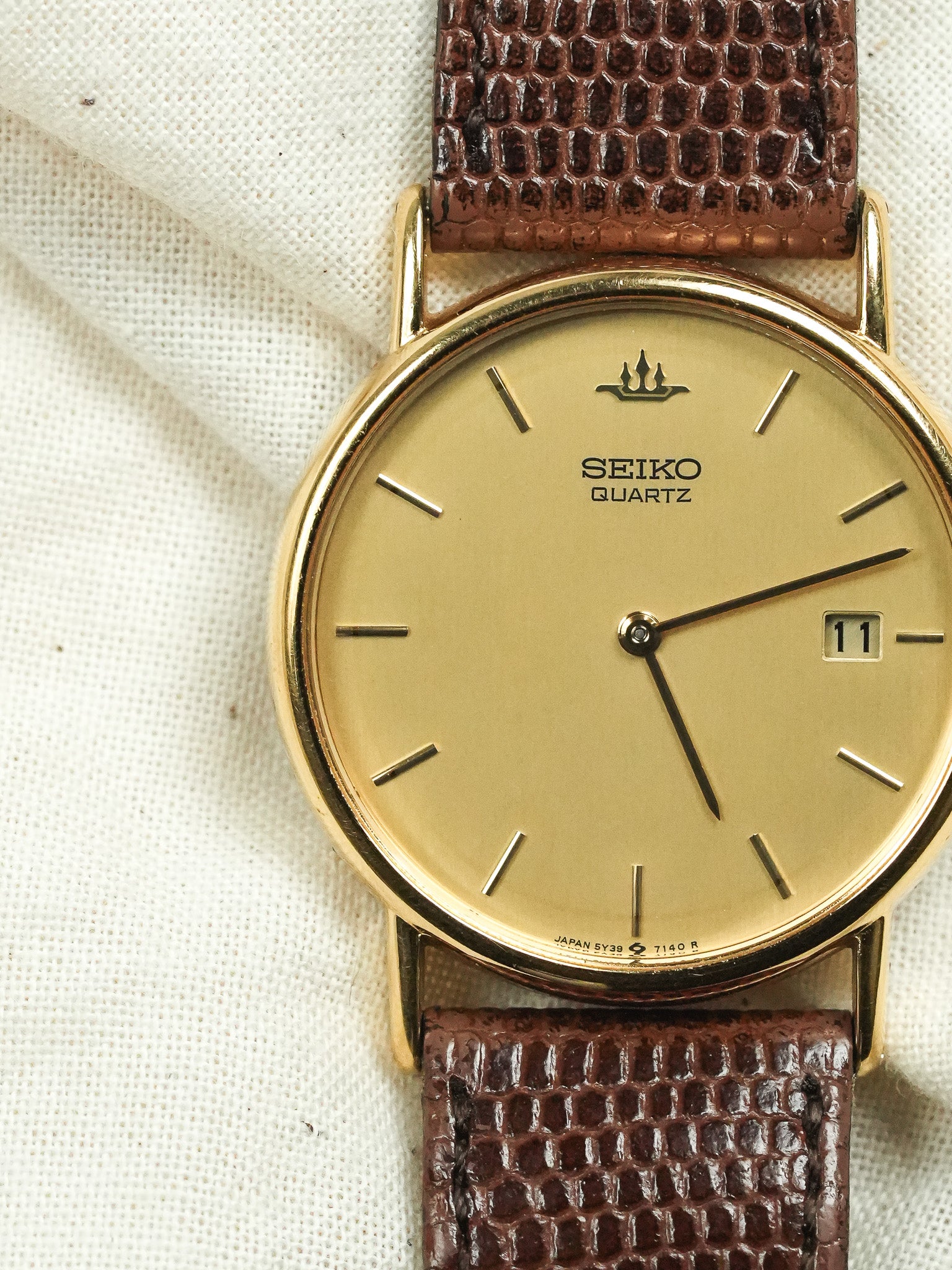 Seiko - Montre habillée Ronde Or Date - 1991