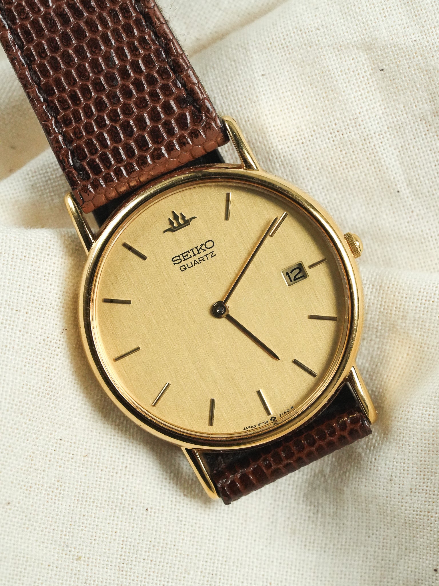 Seiko - Montre habillée Ronde Or Date - 1991