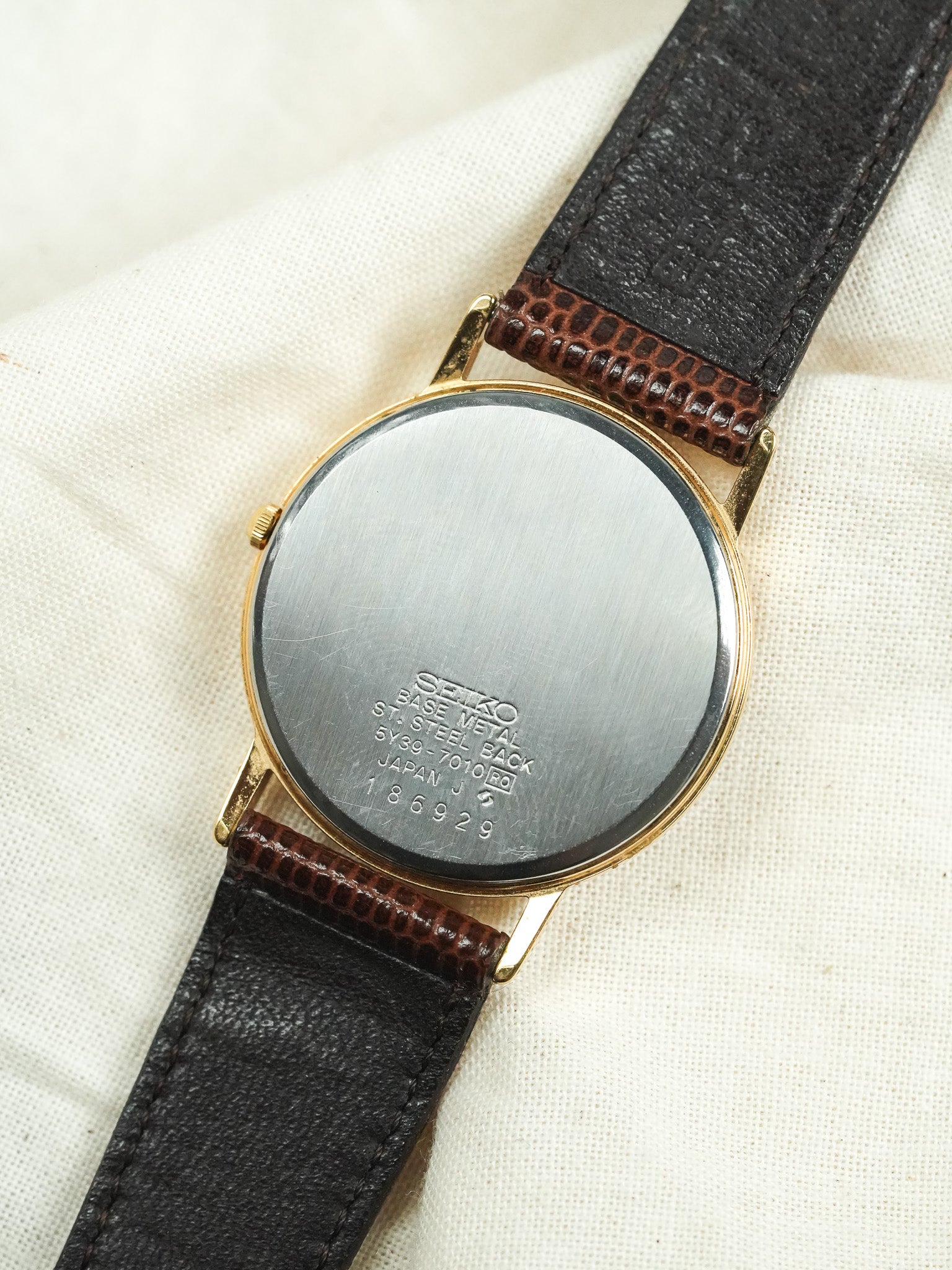 Seiko - Montre habillée Ronde Or Date - 1991