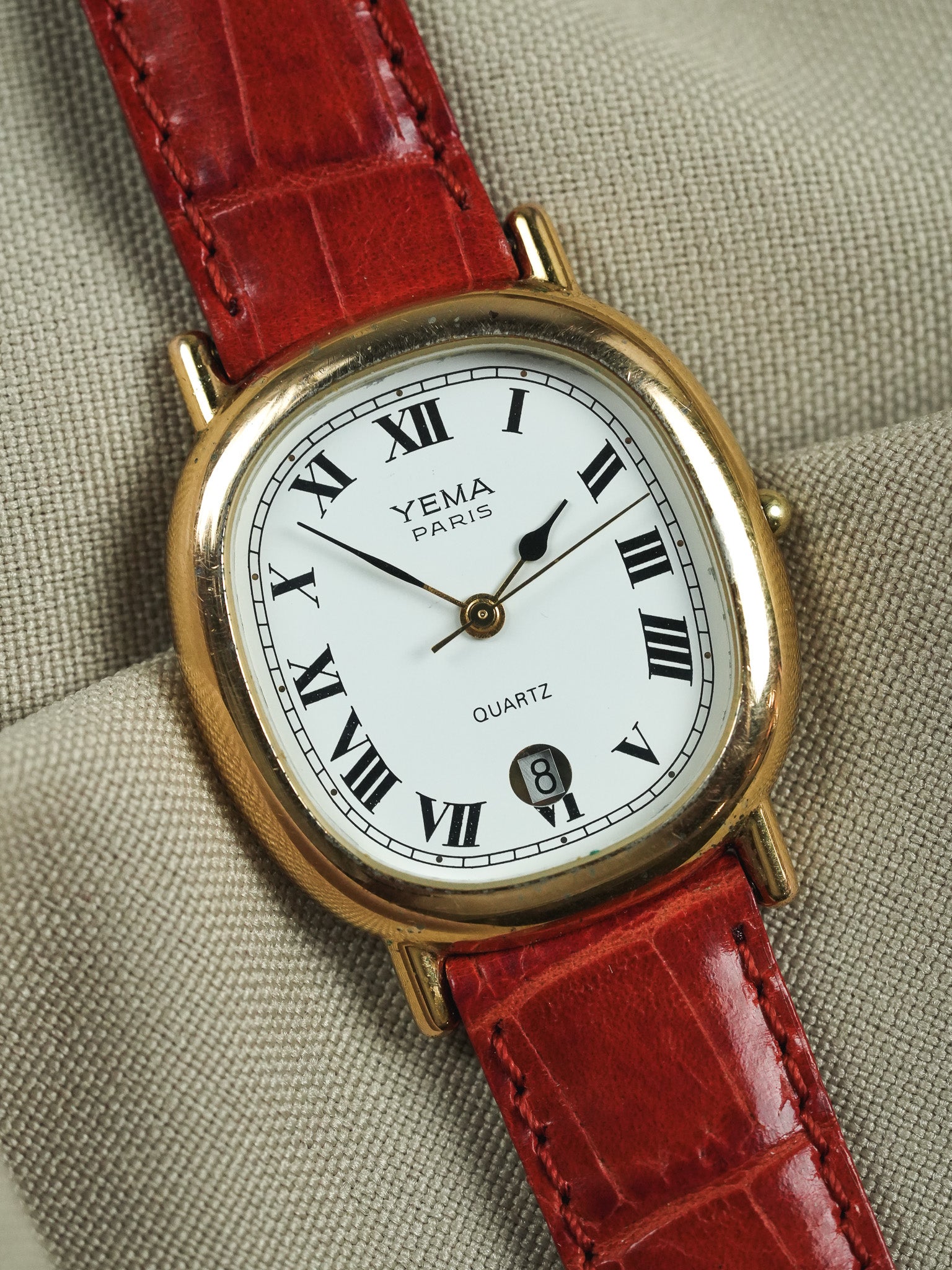 Yema - Ellisse Data 6h Quadrante bianco #2 - 1990s