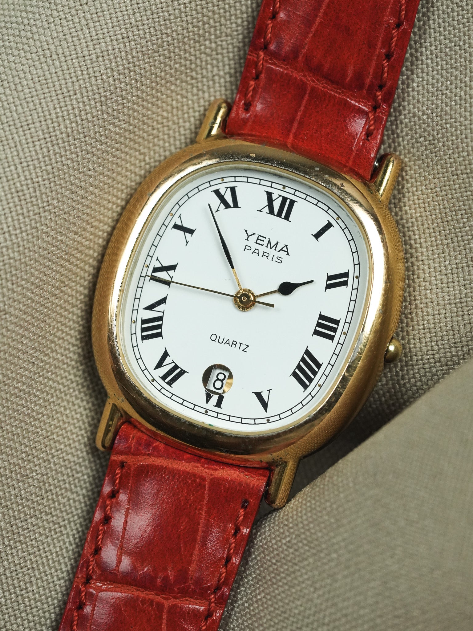 Yema - Ellisse Data 6h Quadrante bianco #2 - 1990s