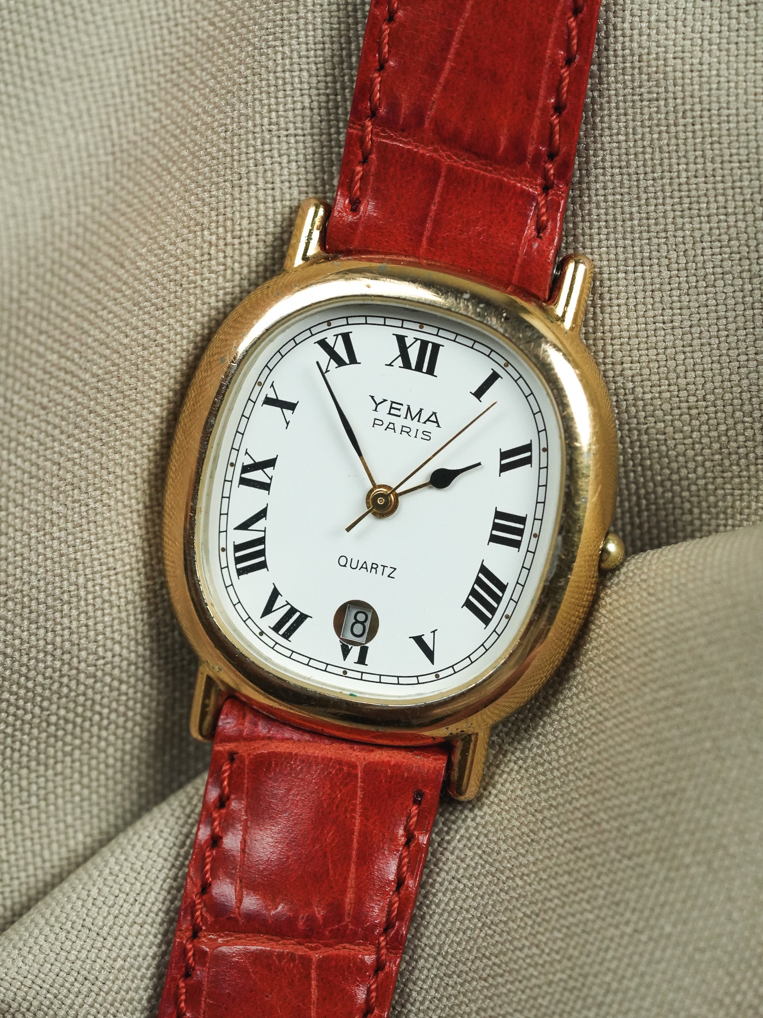 Yema - Ellisse Data 6h Quadrante bianco #2 - 1990s