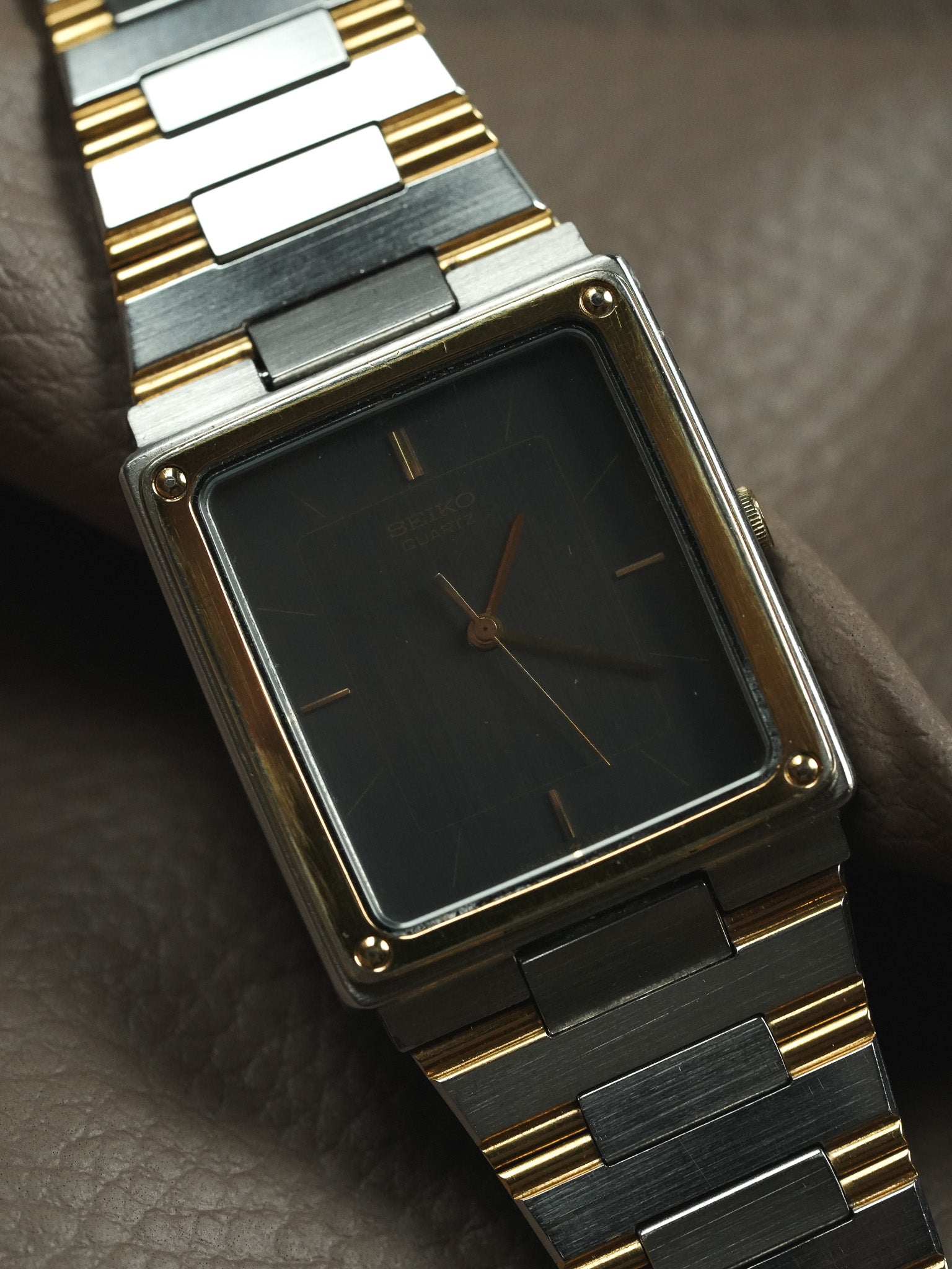 Seiko - Tank acciaio o lunetta avvitata quadrante grigio - 1982