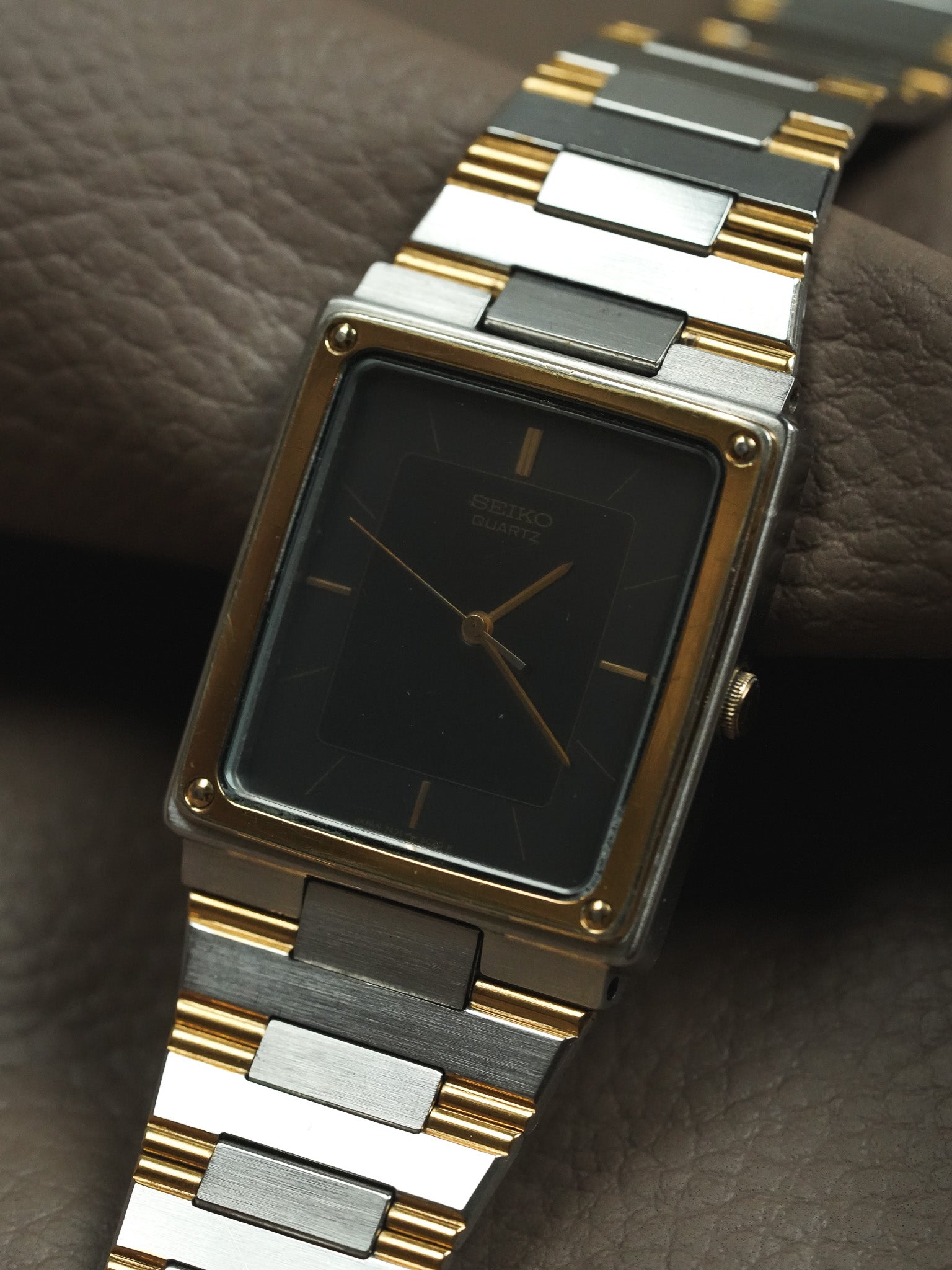 Seiko - Tank acciaio o lunetta avvitata quadrante grigio - 1982