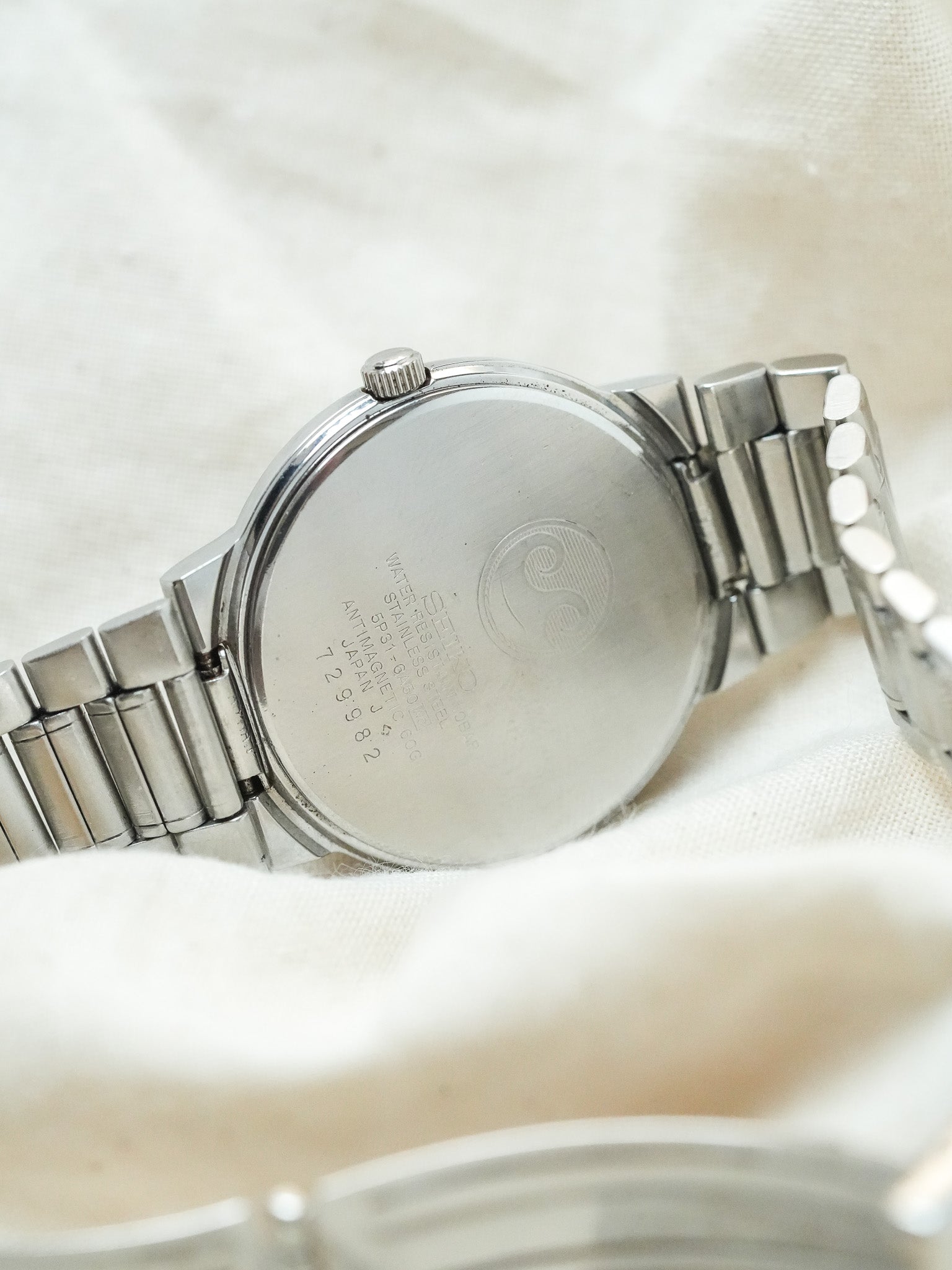 Seiko - Spirit Rond Acier Blanc sablé Chiffres Arabes Bracelet acier - 1987
