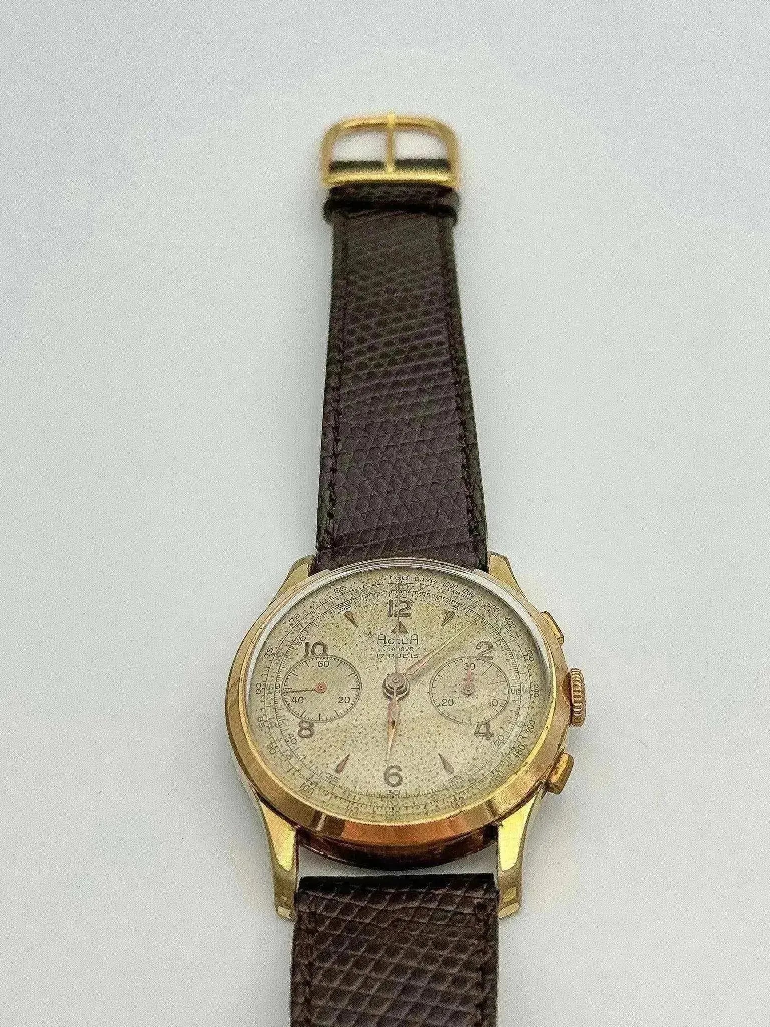 Actua Genève - Chrono Landeron Plaqué or - 1950s - Atelier Victor