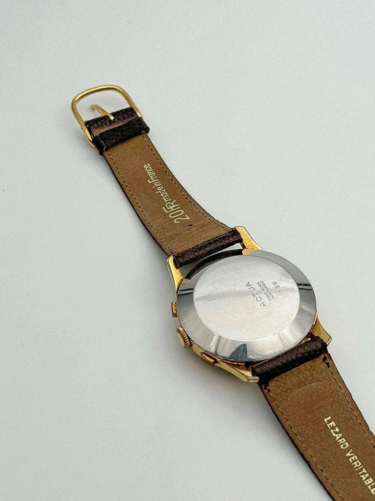 Actua Genève - Chrono Landeron Plaqué or - 1950s - Atelier Victor - Vintage Shop