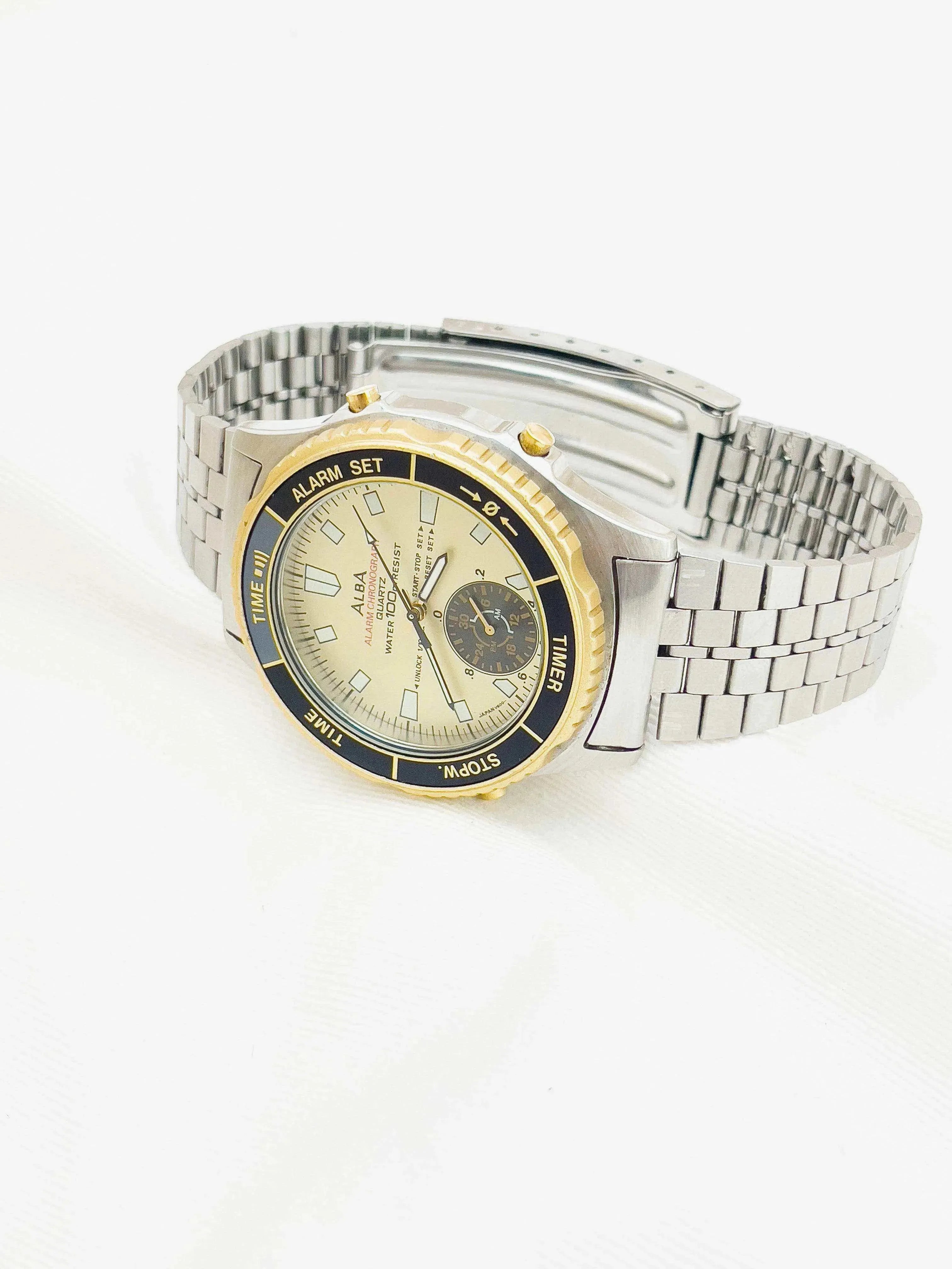 Alba by Seiko - Alarm Chronograph Quartz - 1986 - Atelier Victor Paris - Vintage Watch Shop Dubai