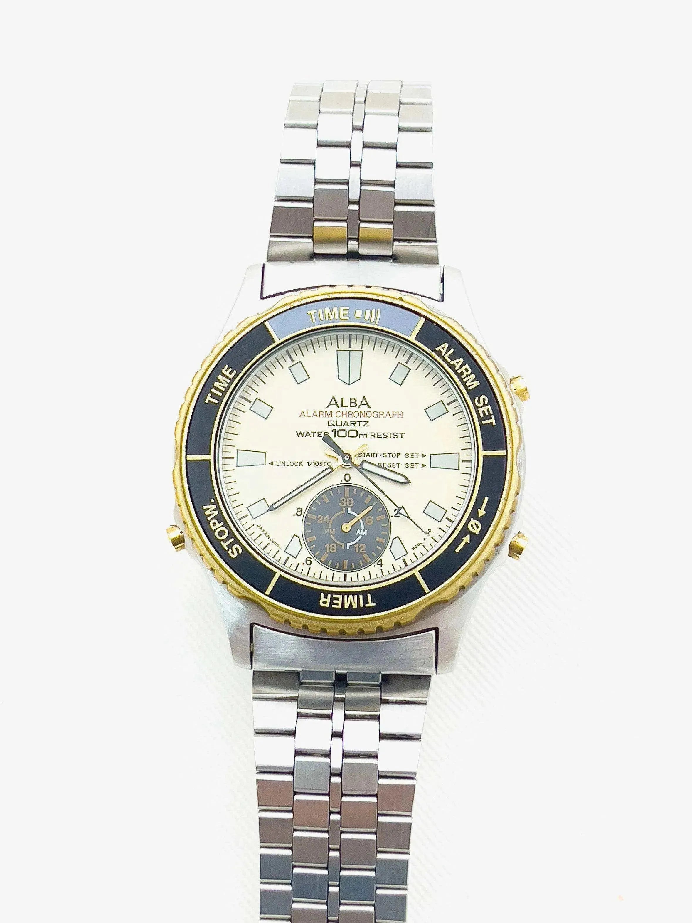Alba by Seiko - Alarm Chronograph Quartz - 1986 - Atelier Victor Paris - Vintage Watch Shop Dubai