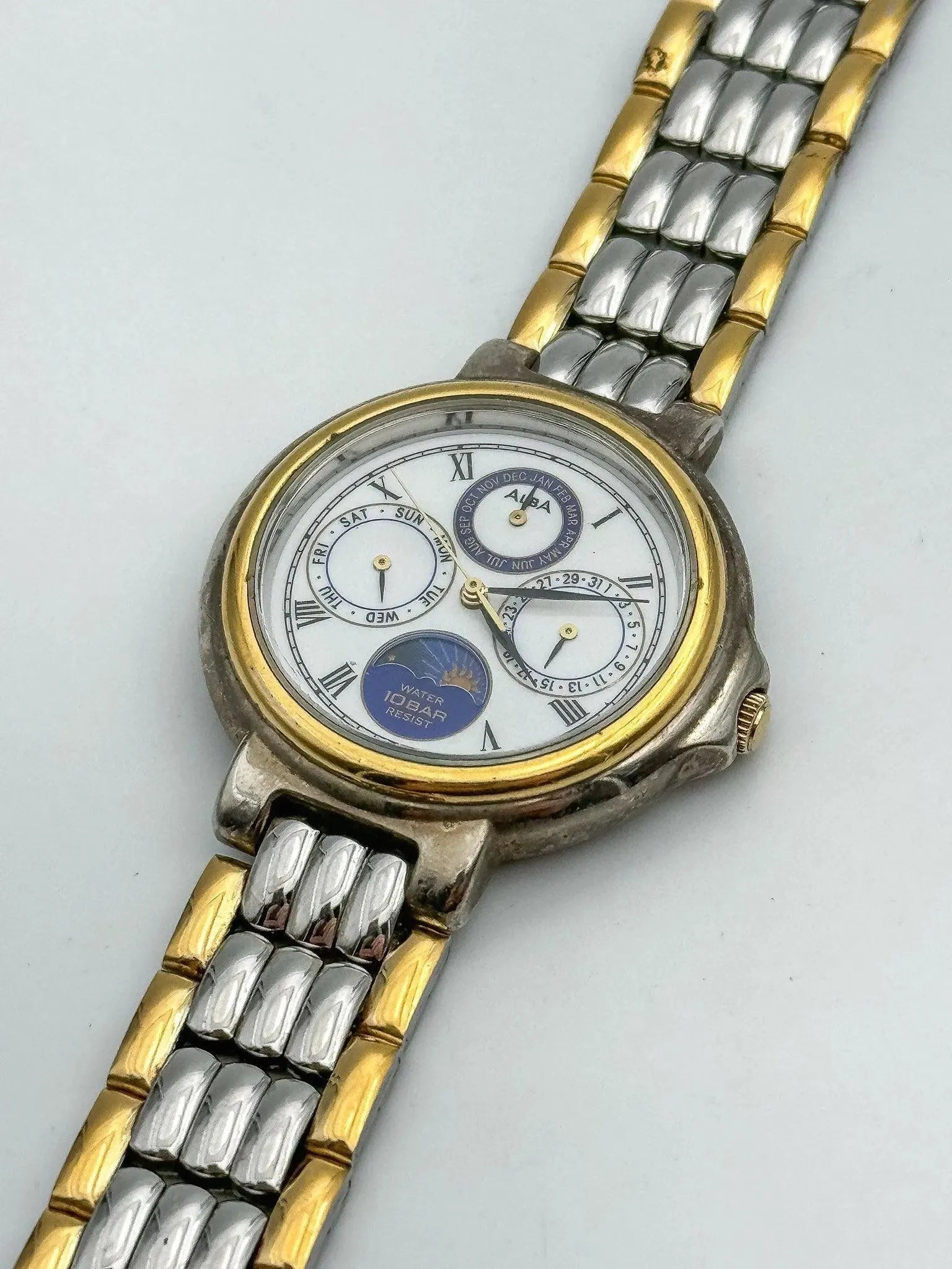 Alba by Seiko - Moonphase Triple Calendar - 1990s - Atelier Victor Paris - Vintage Watch Shop Dubai
