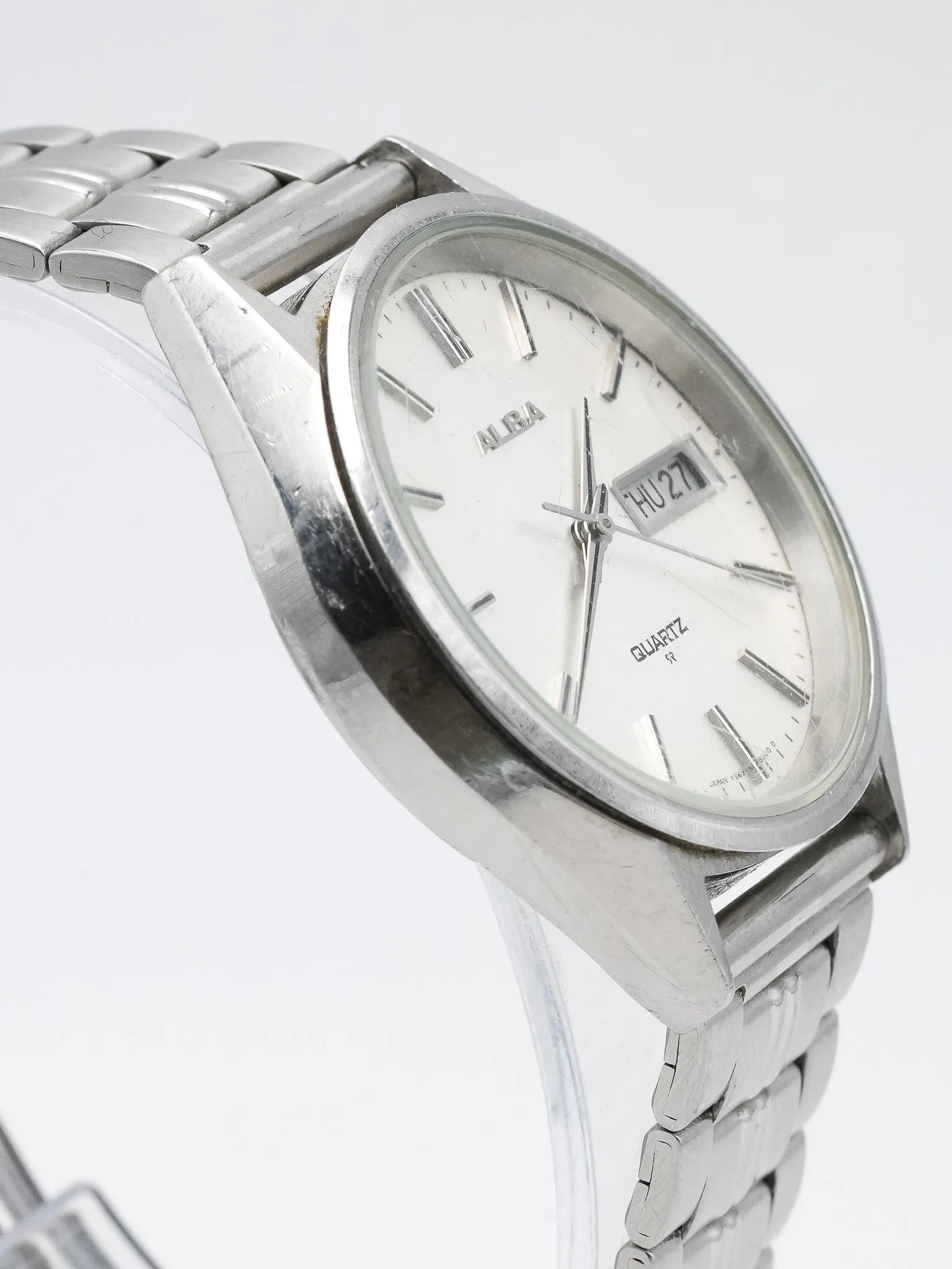 Alba - Daydate cadran blanc acier - 1990s - Atelier Victor - Vintage Shop