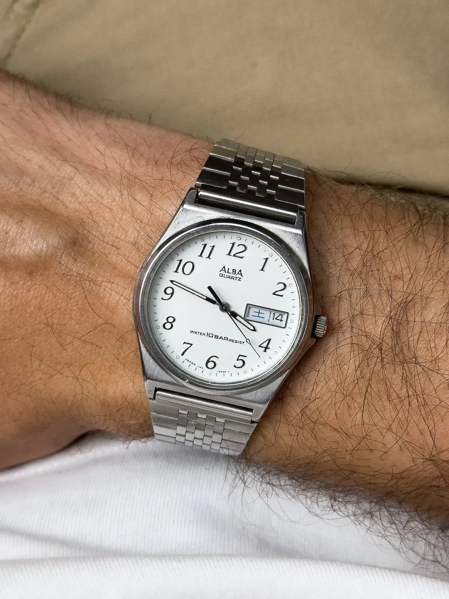 Alba x Seiko - Daydate kanji acier - 1990 - Atelier Victor