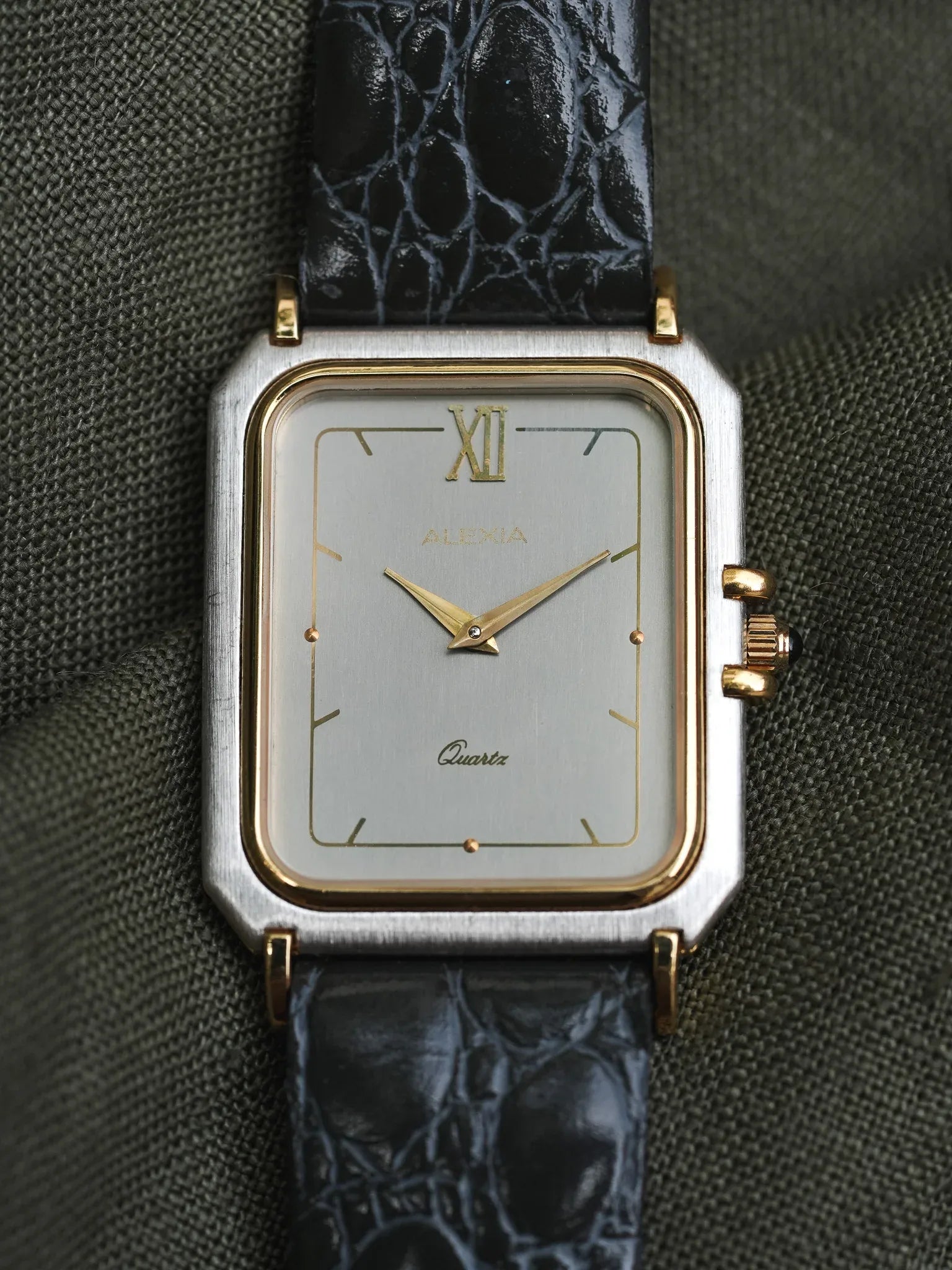 Alexia - Tank Acier Plaqué or Slim - NOS - 1980s - Atelier Victor