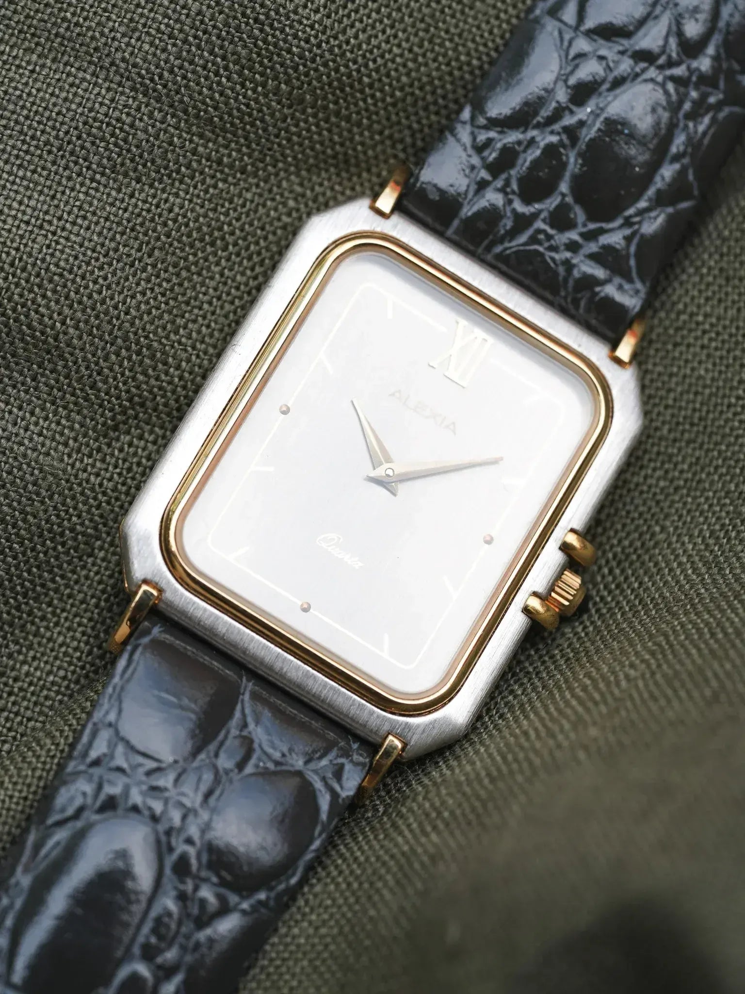 Alexia - Tank Acier Plaqué or Slim - NOS - 1980s - Atelier Victor