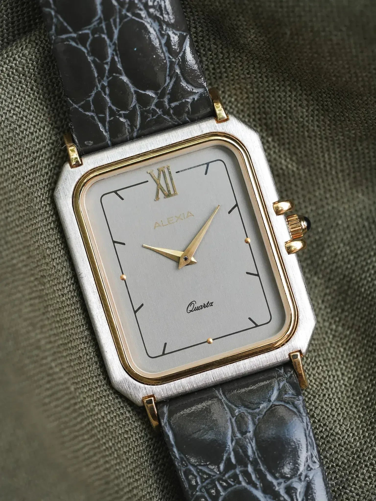 Alexia - Tank Acier Plaqué or Slim - NOS - 1980s - Atelier Victor