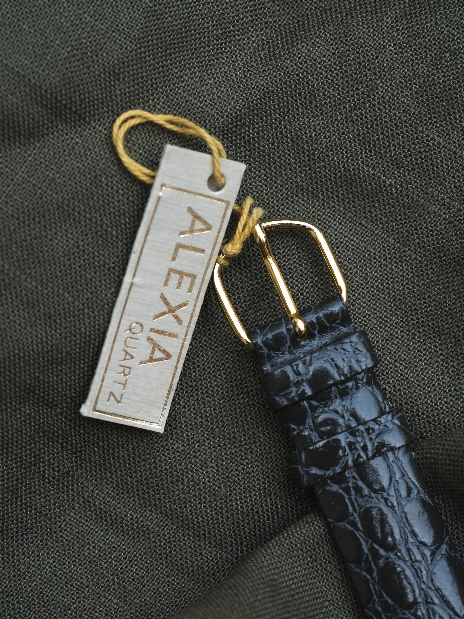 Alexia - Tank Acier Plaqué or Slim - NOS - 1980s - Atelier Victor - Vintage Shop