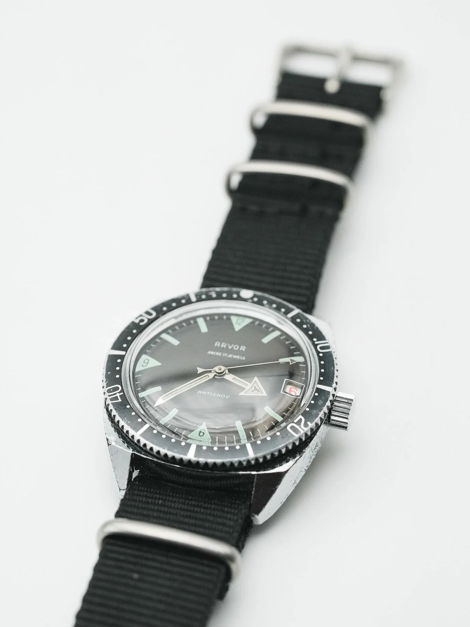 Arvor - Plongeuse Cadran noir - 1960s - Atelier Victor