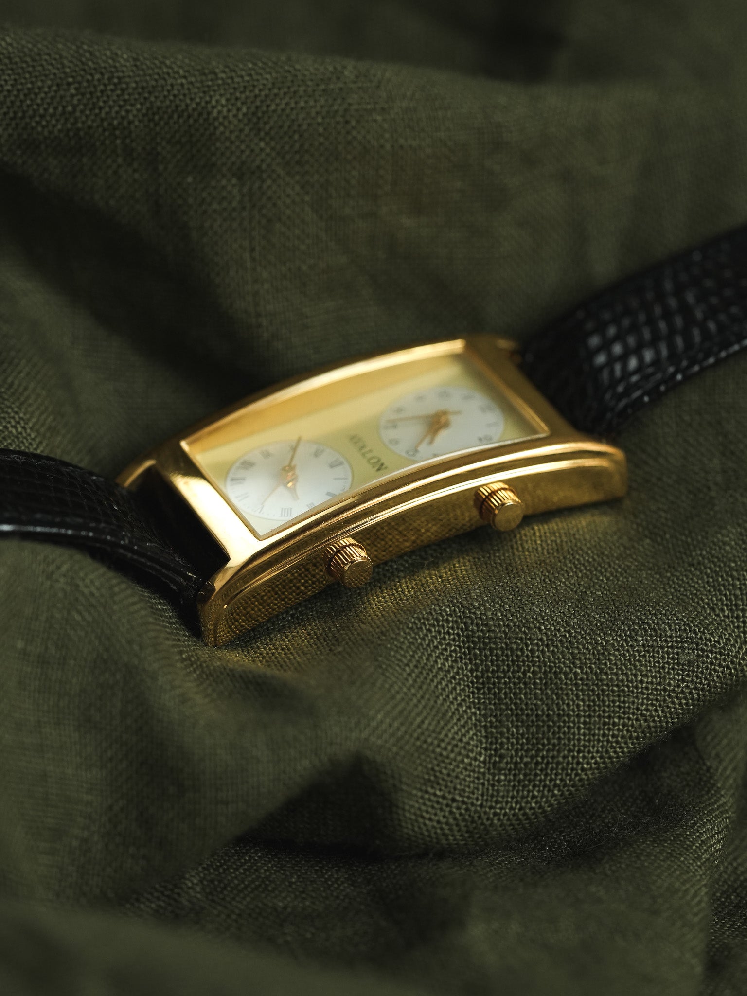 Avalon par Citizen - Double fuseaux horaires Deux mouvements Plaqué or - 1990s - Atelier Victor - Vintage Shop