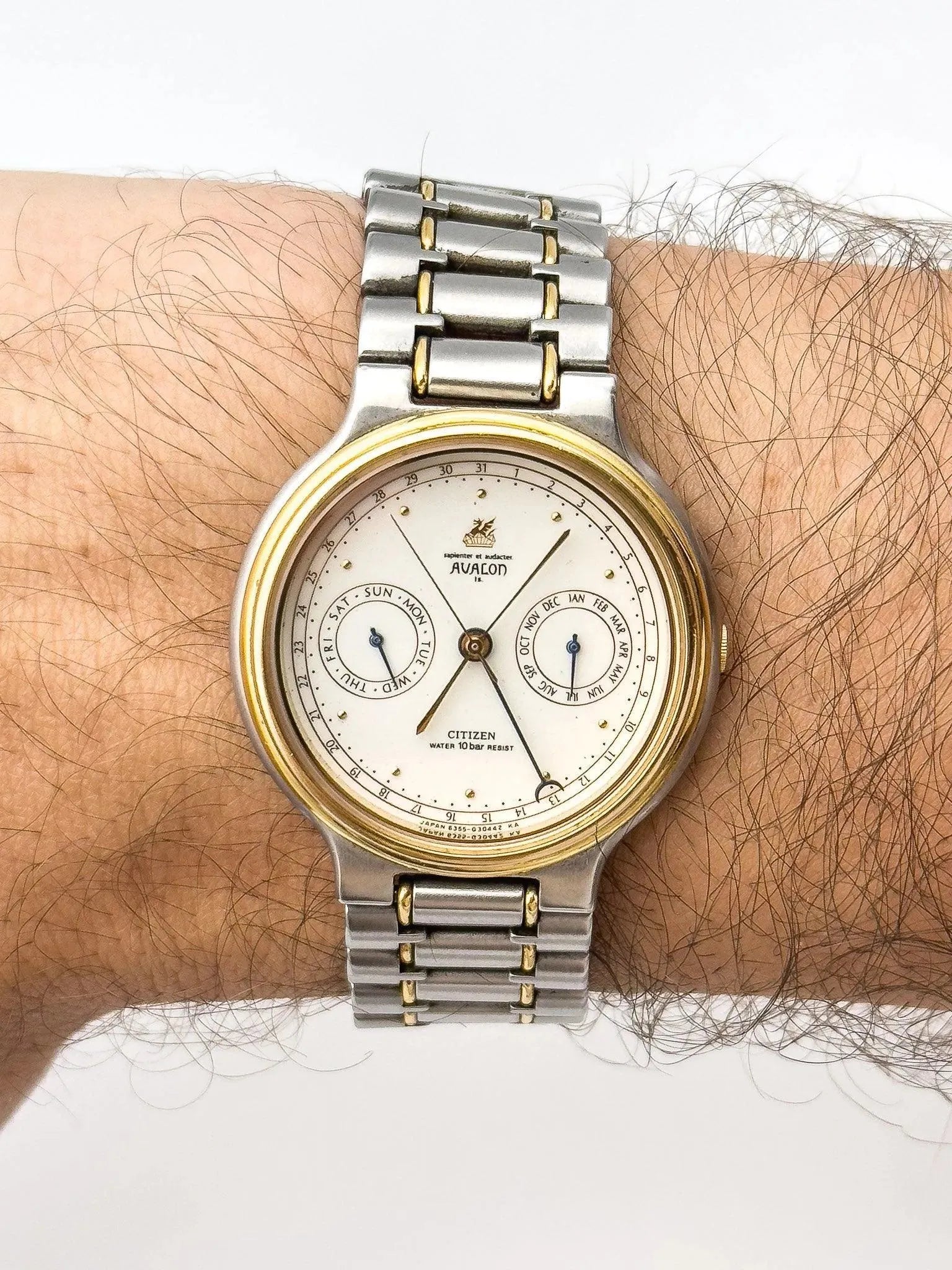 Avalon x Citizen - Triple Calendar Acier Or - 1980s - Atelier Victor - Vintage Shop