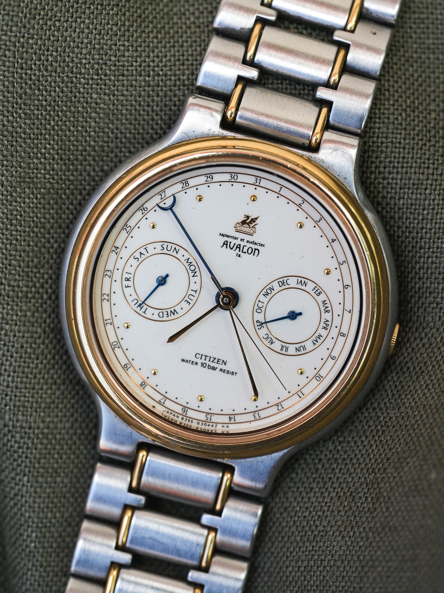 Avalon x Citizen - Triple Calendar Acier Or - 1980s - Atelier Victor - Vintage Shop