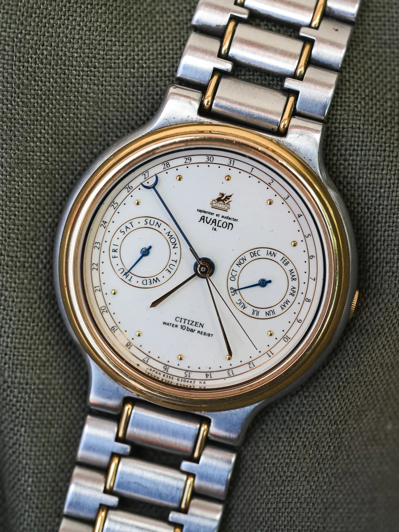 Avalon x Citizen - Triple Calendar Acier Or - 1980s - Atelier Victor - Vintage Shop