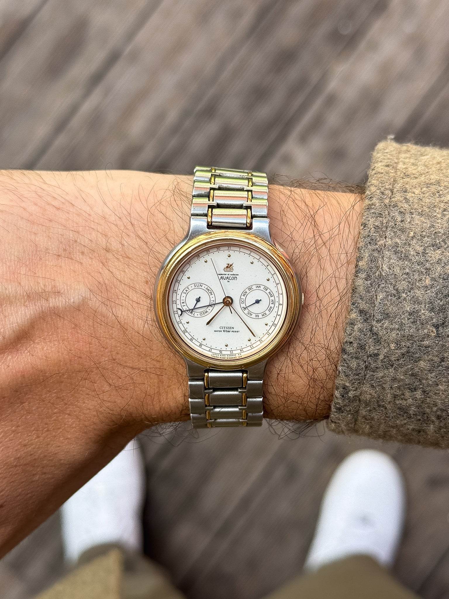 Avalon x Citizen - Triple Calendar Acier Or - 1980s - Atelier Victor - Vintage Shop