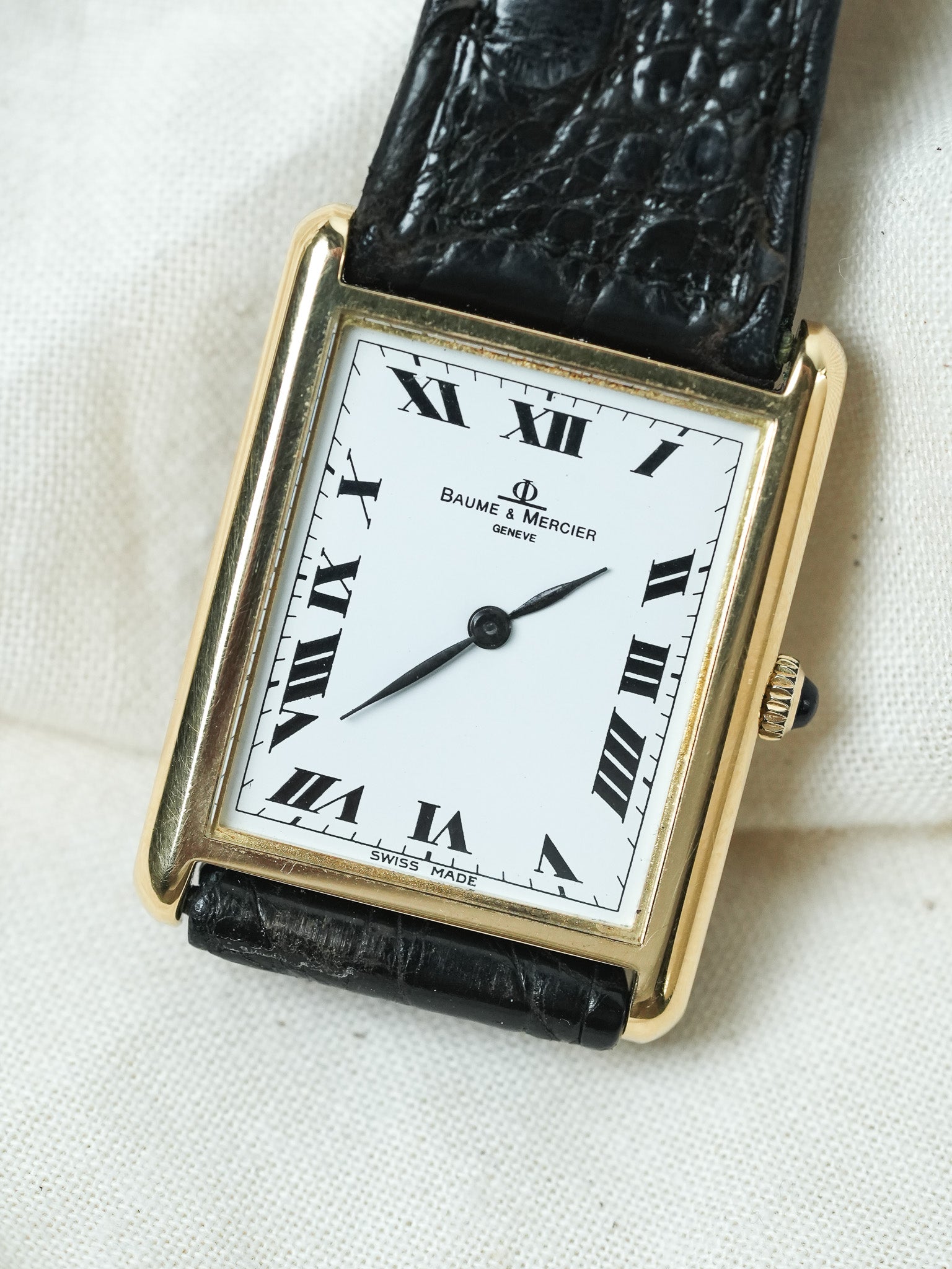 Baume & Mercier - 37059 Tank Or jaune 18k - boite - 1970s - GOPAK