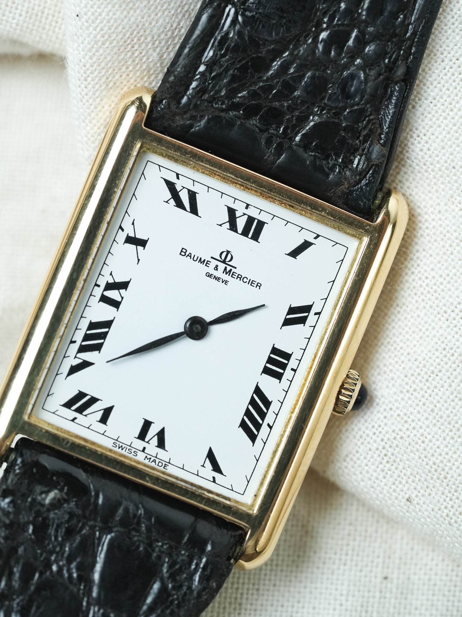 Baume & Mercier - 37059 Tank Or jaune 18k - boite - 1970s - GOPAK