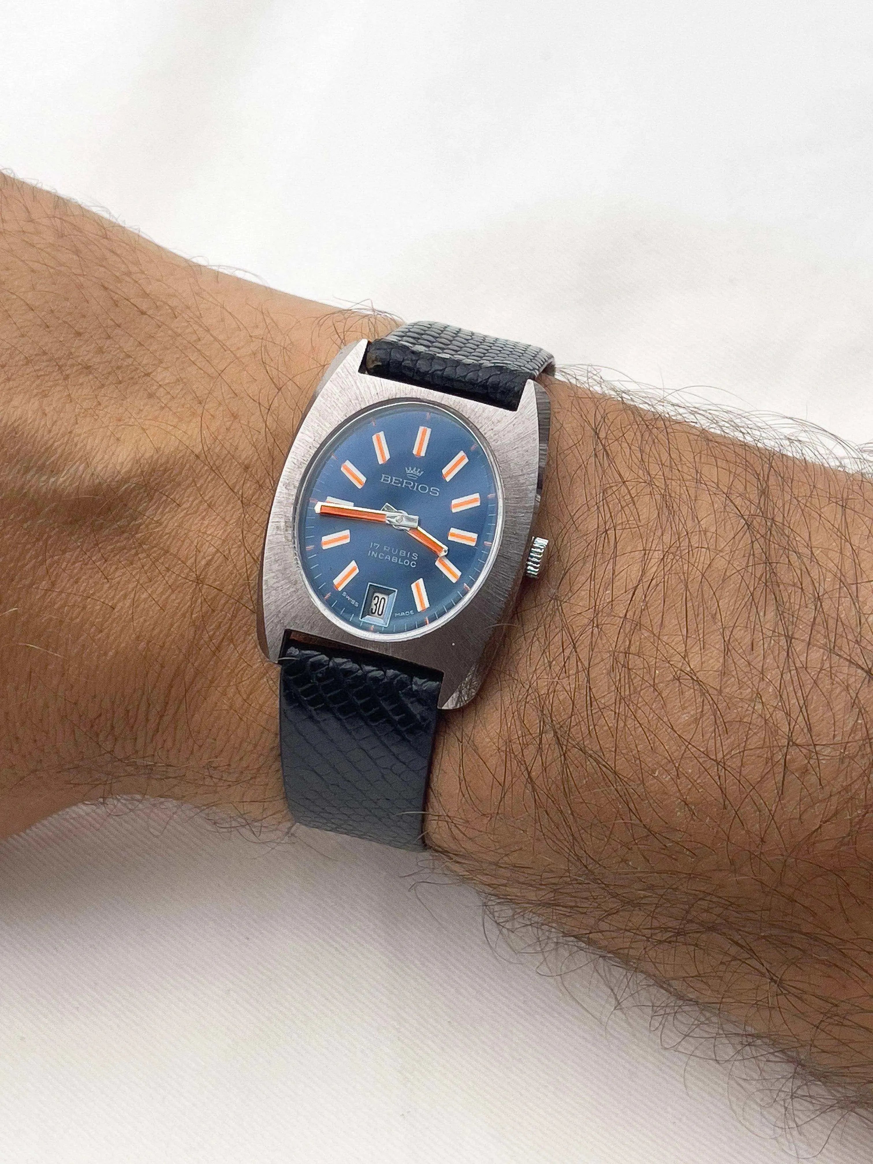 Berios - Blue Orange - 1980s - Atelier Victor Paris - Vintage Watch Shop Dubai