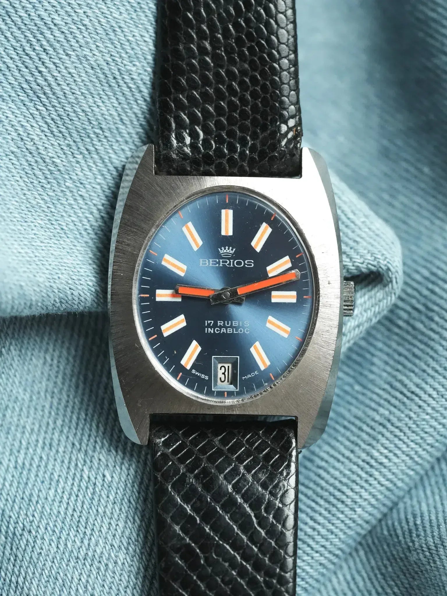 Berios - Tonneau Blue Orange - NOS - 1980s - Atelier Victor