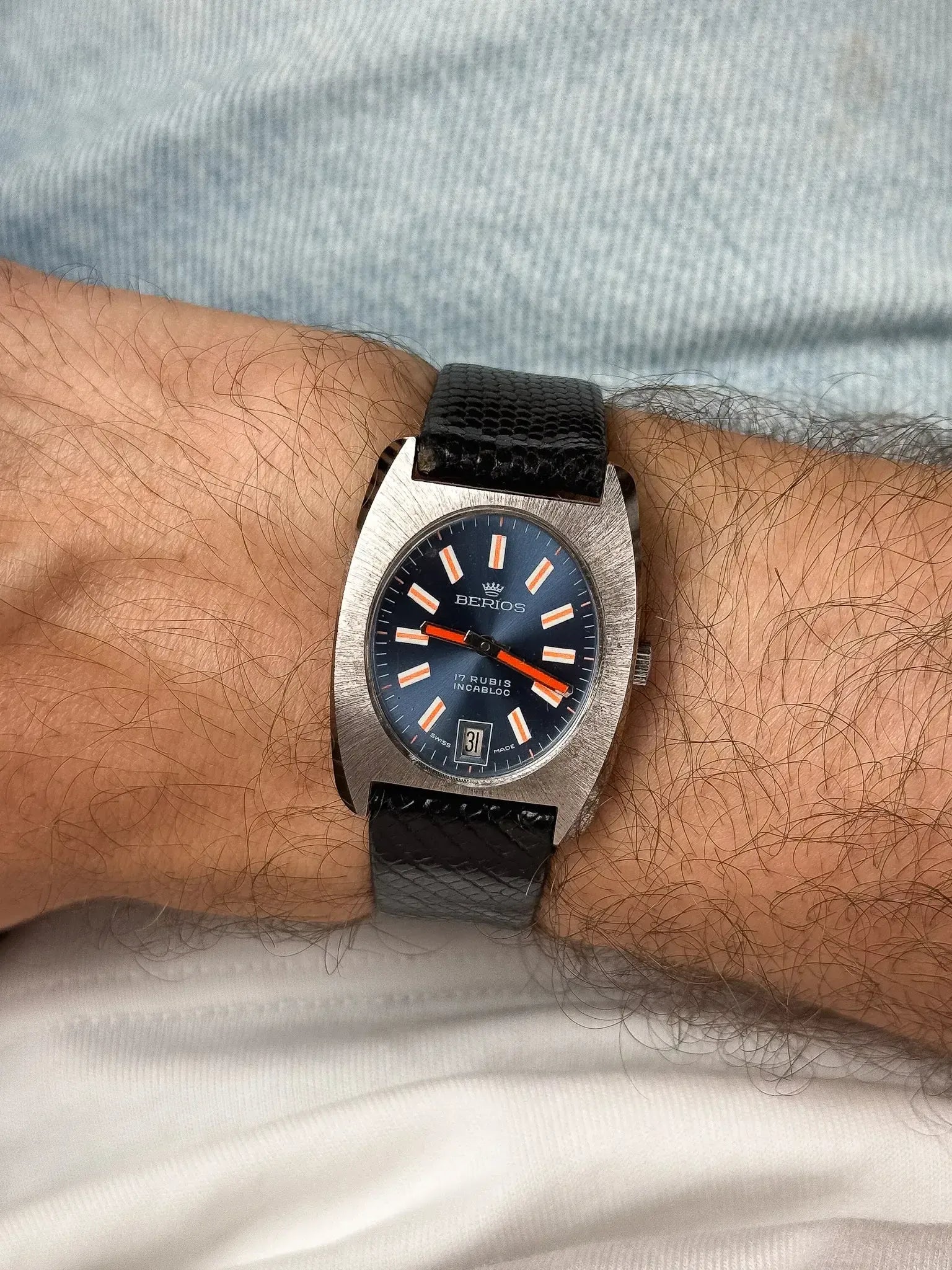 Berios - Tonneau Blue Orange - NOS - 1980s - Atelier Victor
