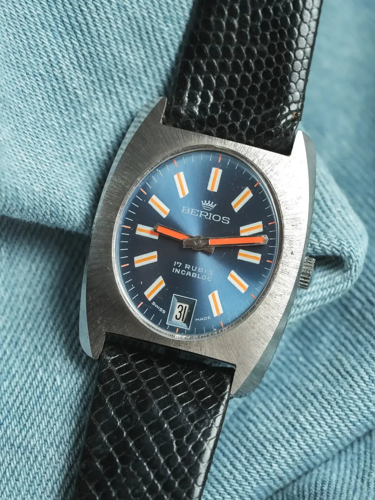 Berios - Tonneau Blue Orange - NOS - 1980s - Atelier Victor
