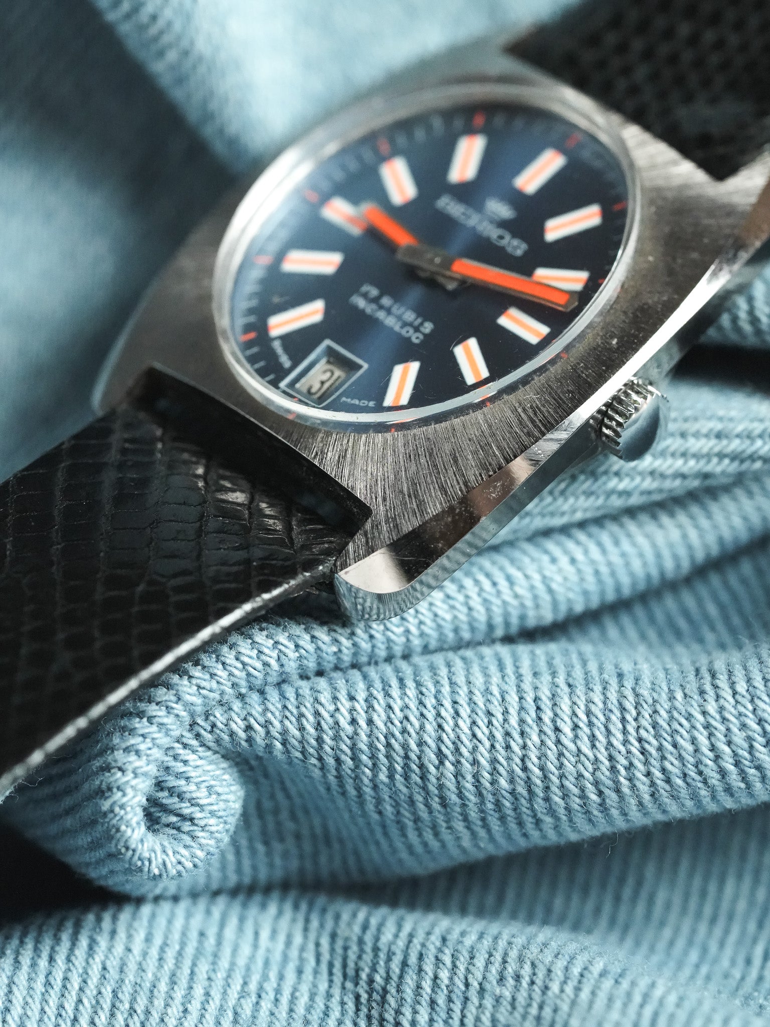 Berios - Tonneau Blue Orange - NOS - 1980s - Atelier Victor - Vintage Shop